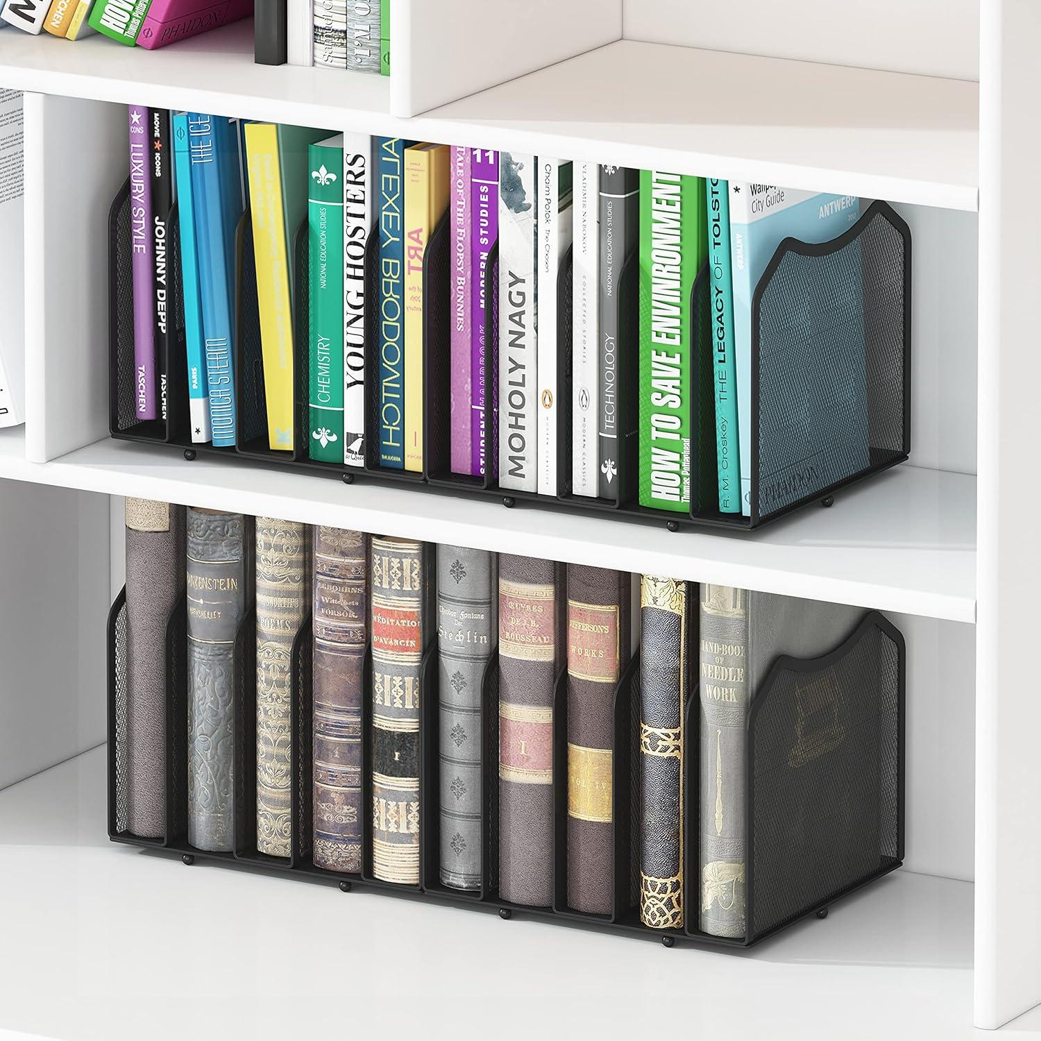 Latitude Run® Black 2 Pack - 5-Section Mesh Desktop File Sorters for Home & Office