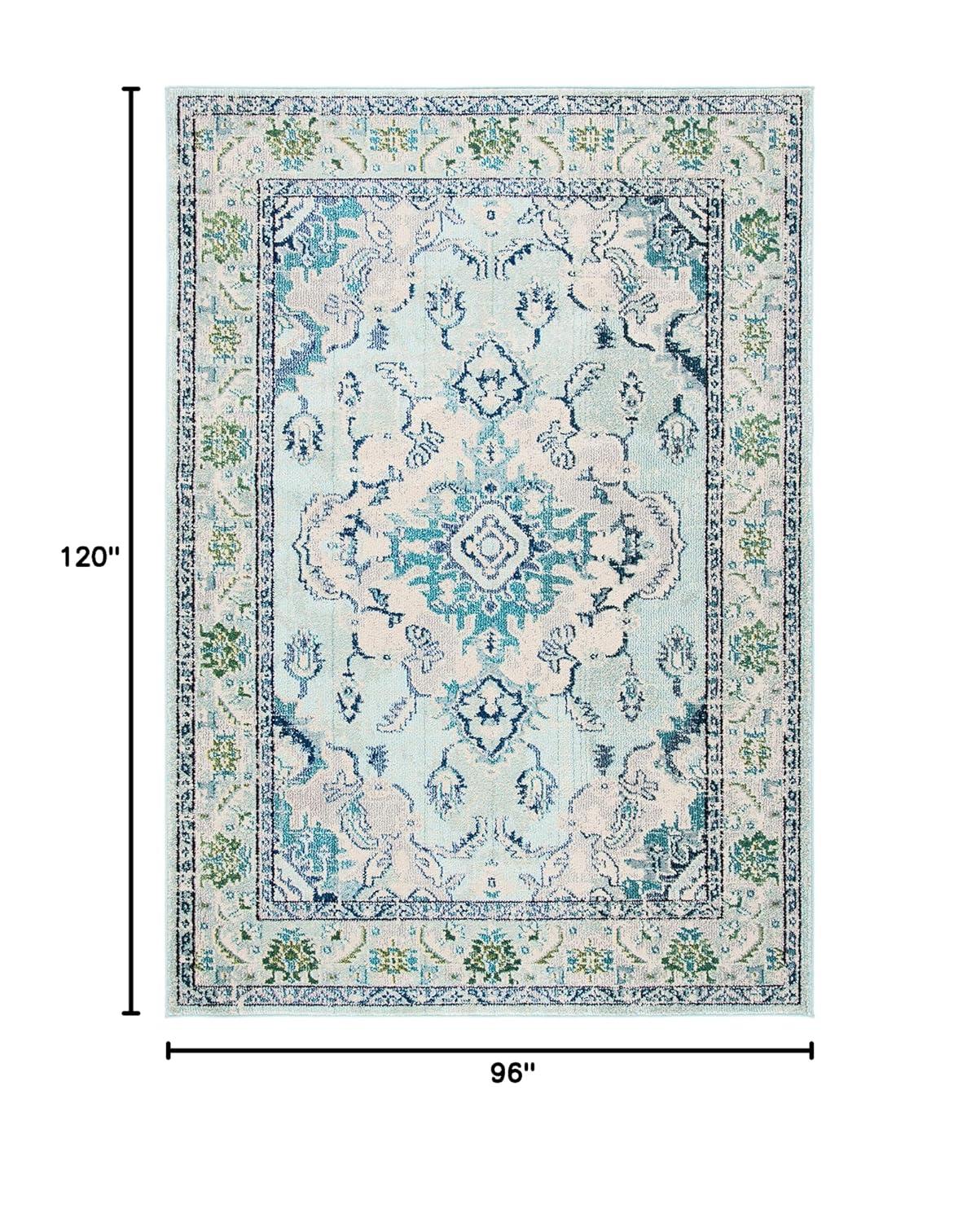 Monaco MNC243 Power Loomed Indoor Area Rug - Light Blue/Ivory - 8'x10' - Safavieh