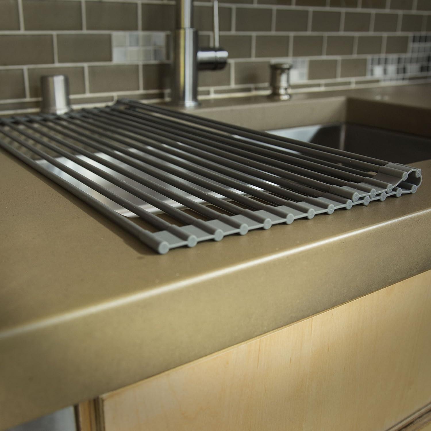 Domestic Corner Over-The-Sink, Roll Up Dish Drying Rack