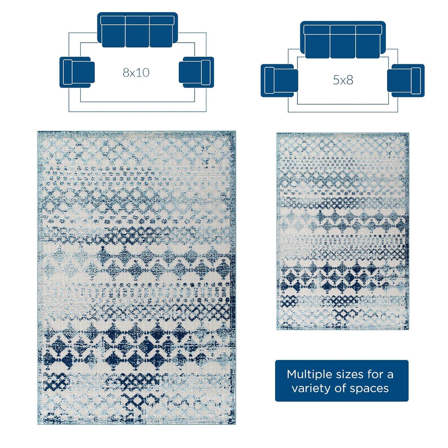 Modway Modway Coronado Distressed Diamond Outdoor Area Rug by Havenside Home