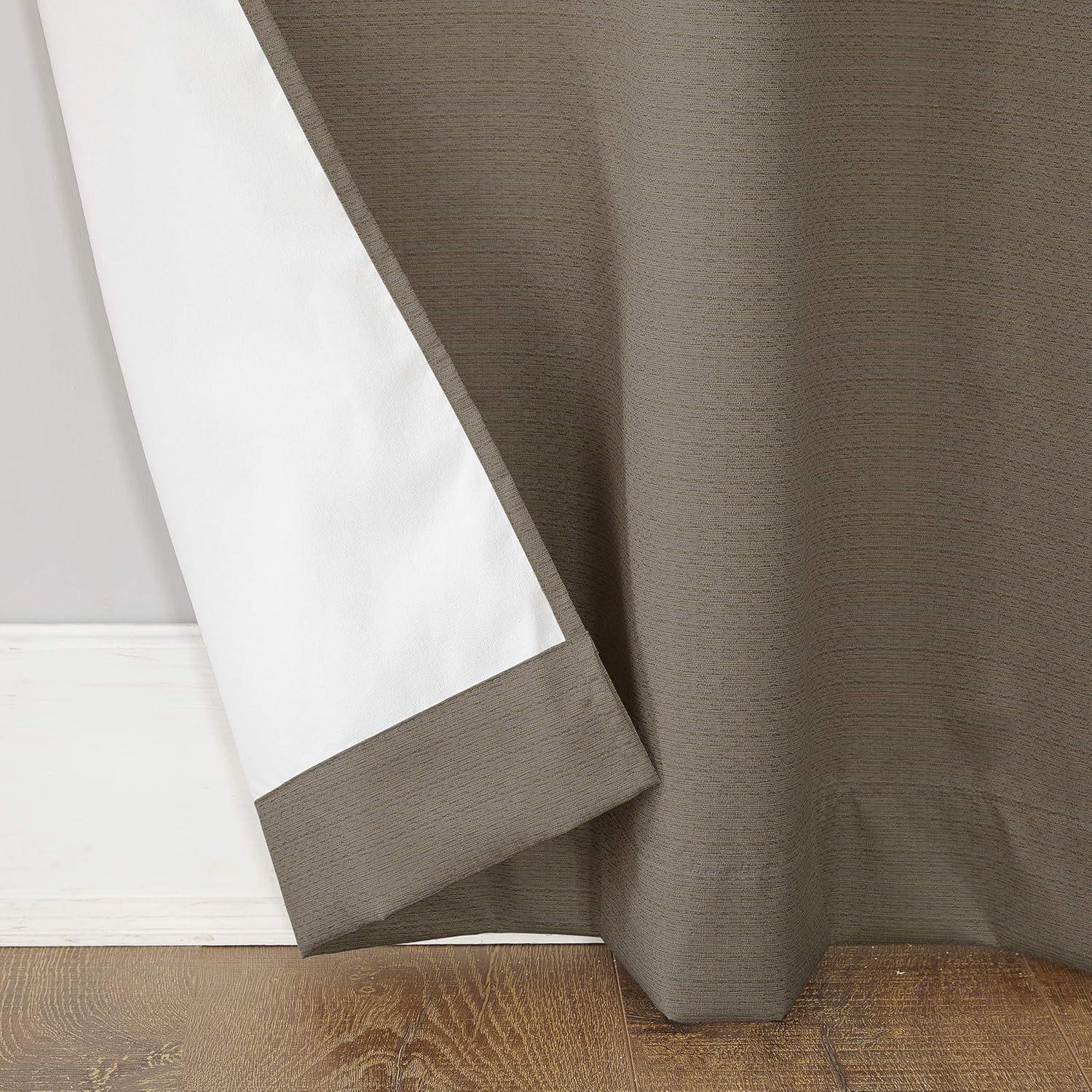 Sun Zero Cooper Thermal Insulated Energy Efficient Grommet Curtain Panel, 40" x 84", Mocha