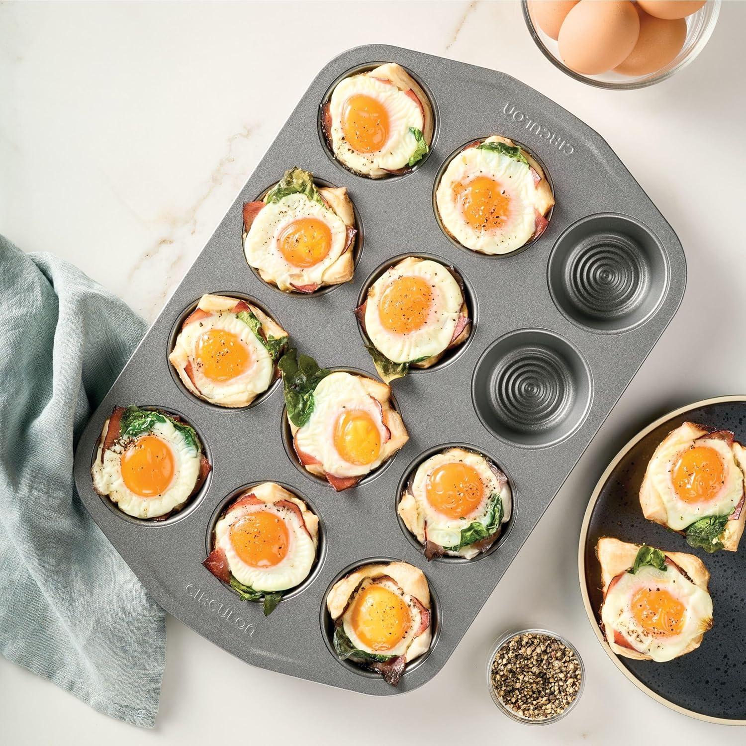 Circulon Bakeware Nonstick Muffin Pan / Cupcake Pan, 12-Cup, Gray & Reviews | Wayfair