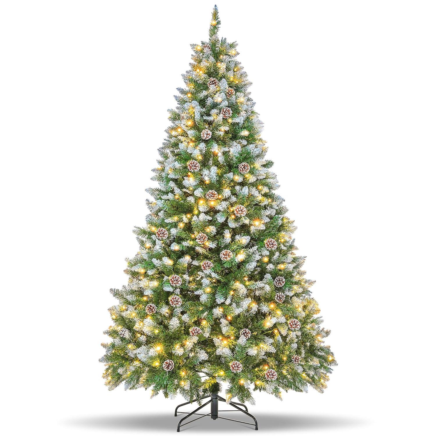 The Holiday Aisle® 6/7.5 FT Pre-Lit Artificial Christmas Tree with Warm White Lights