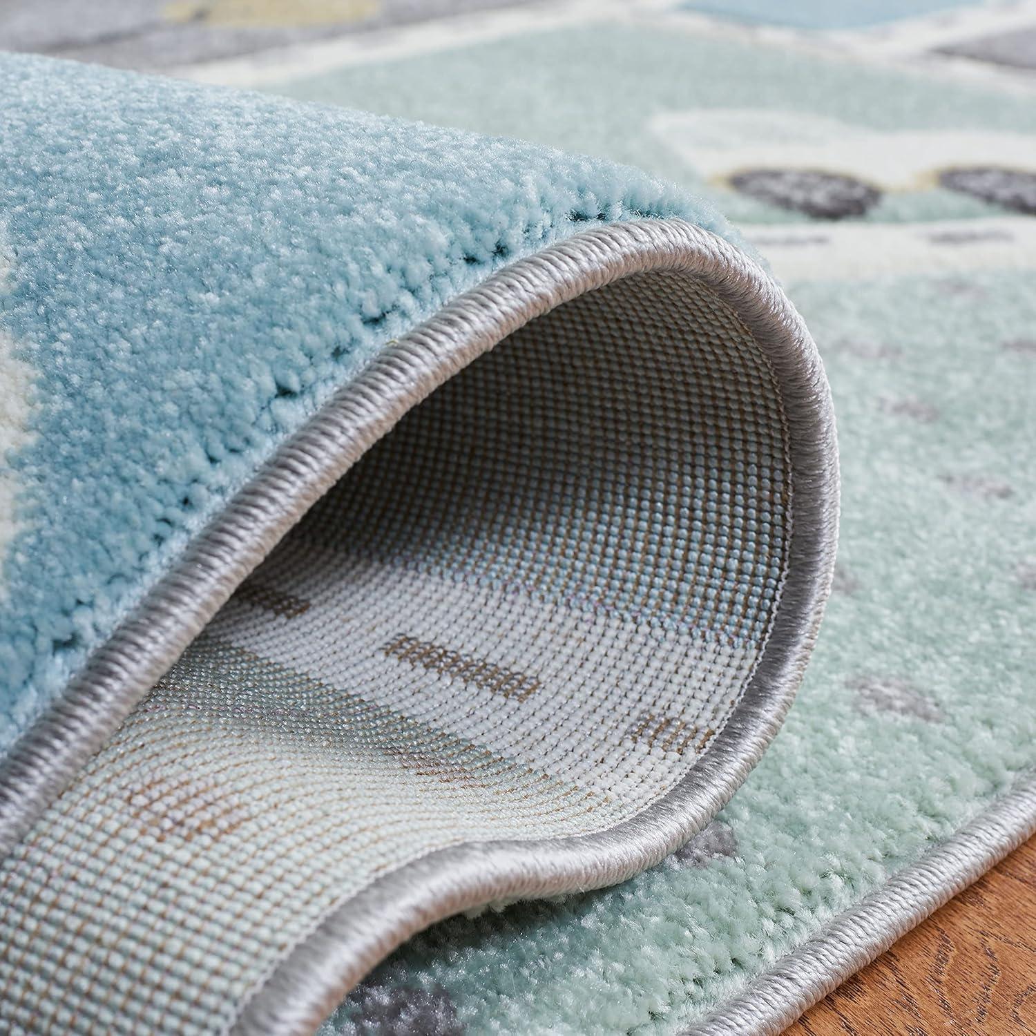 Carousel Kids  CRK193 Loomed Indoor Area Rug - Grey/Light Blue - 5'3"x7'6" - Safavieh