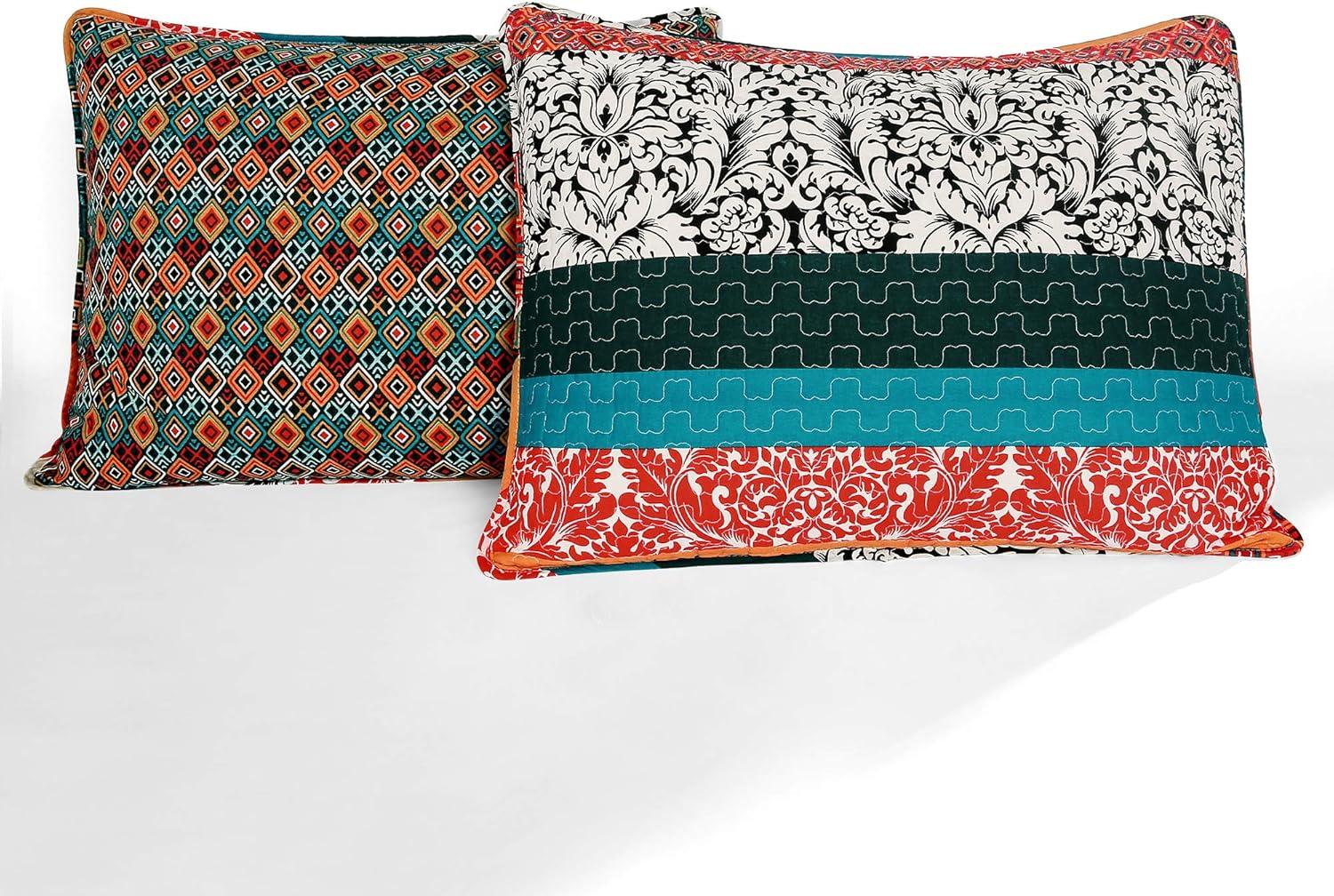 Lush Decor Boho Stripe Reversible Coverlet Set