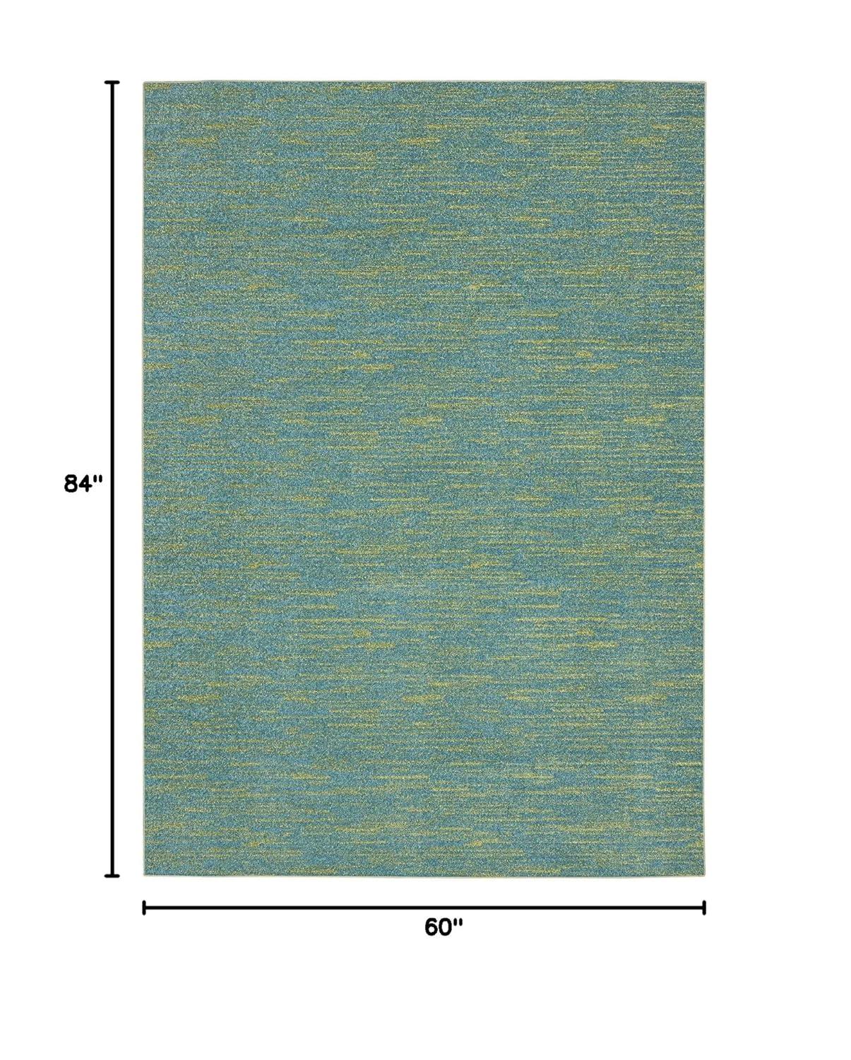 Nourison Nourison Essentials NRE01 Indoor/outdoor Area Rug - Blue Green 5' x 7'