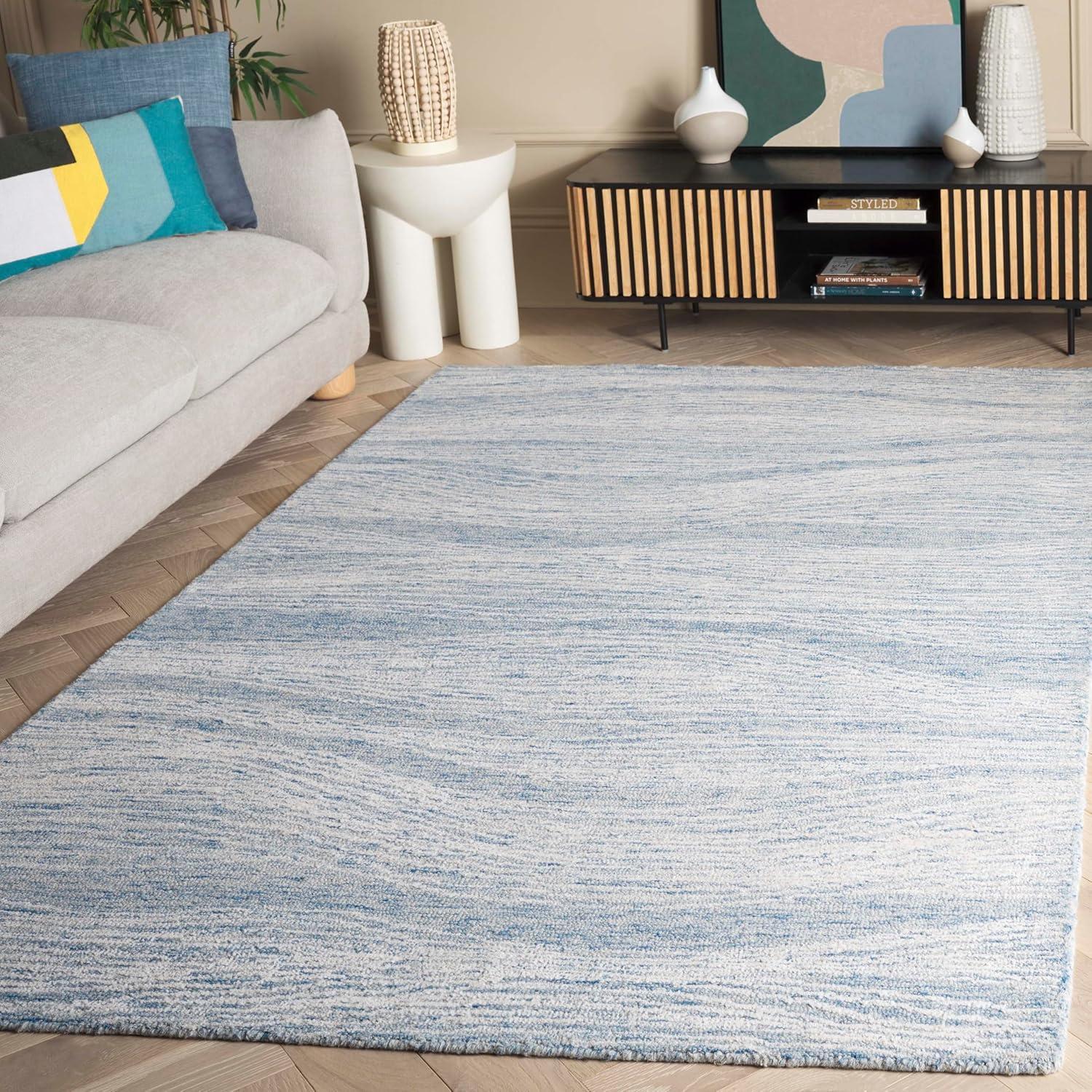 SAFAVIEH Metro Bridget Abstract Area Rug, Blue/Ivory, 4' x 6'