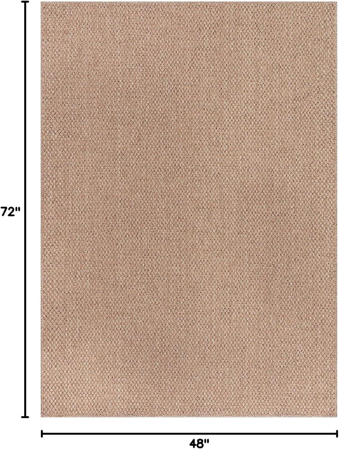 4'x6' Pata Hand Woven Chunky Jute Area Rug, Natural - JONATHAN Y