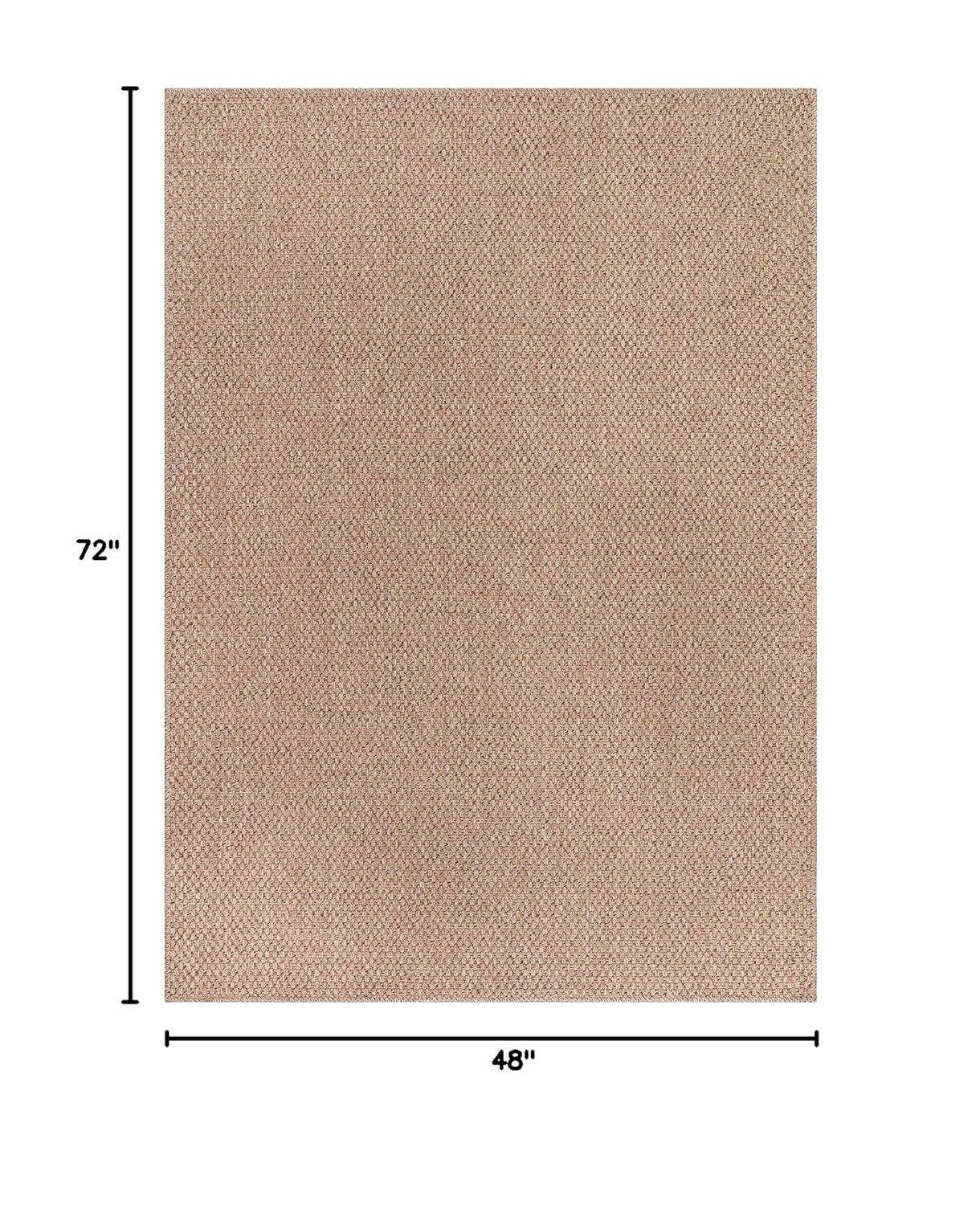 4'x6' Pata Hand Woven Chunky Jute Area Rug, Natural - JONATHAN Y