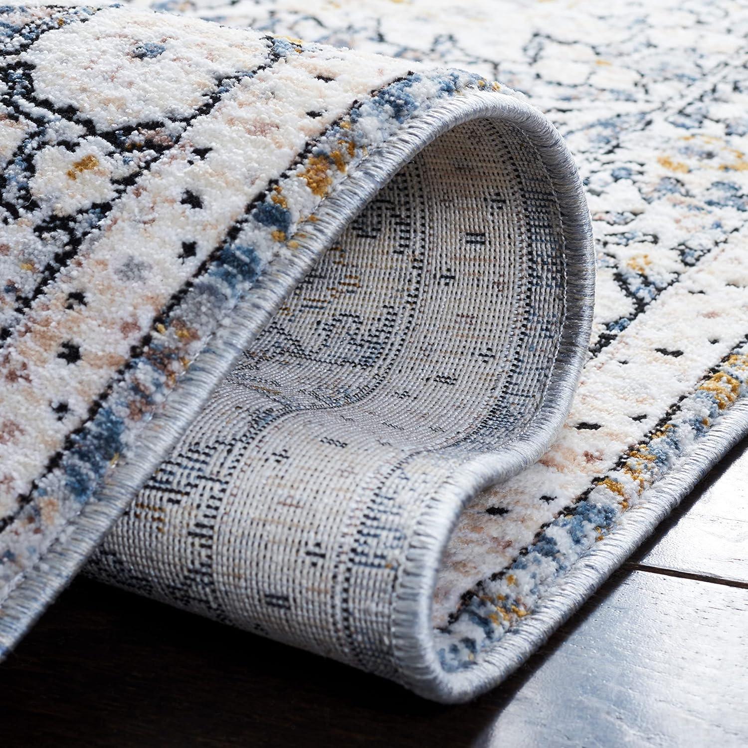 Moondust MND650 Power Loomed Area Rug - Ivory/Grey - 5'3"x7'7" - Safavieh.