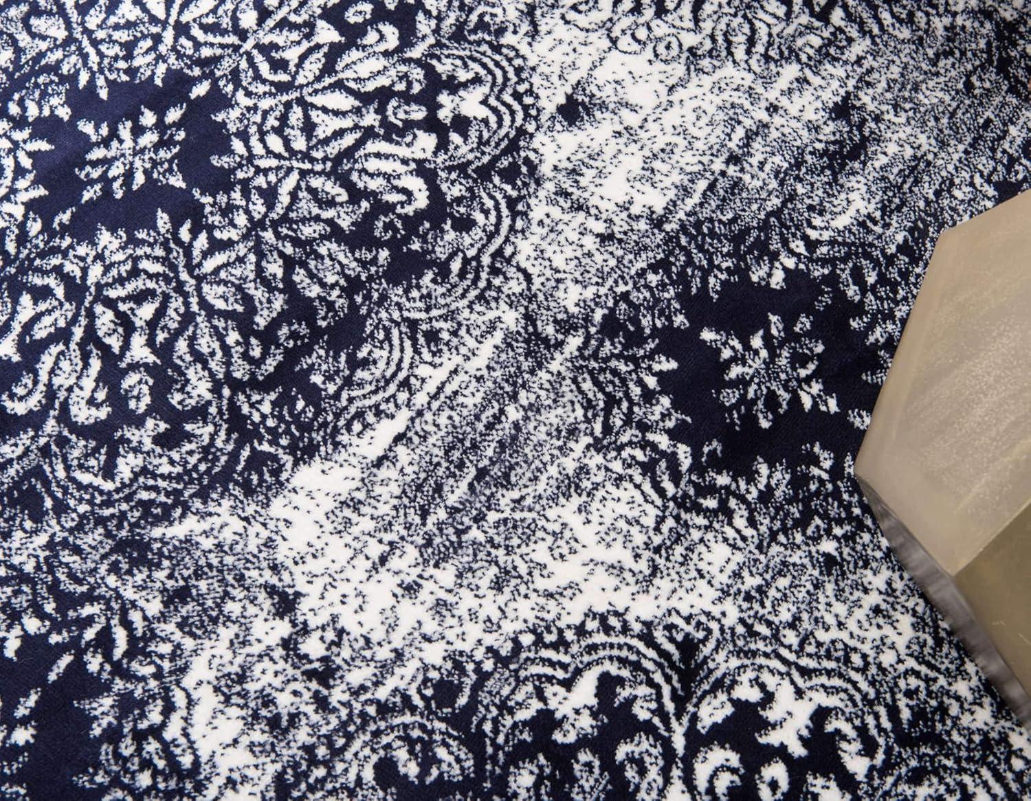 Unique Loom 4' 0 x 6' 0 Sofia Grand Navy Blue Area Rug