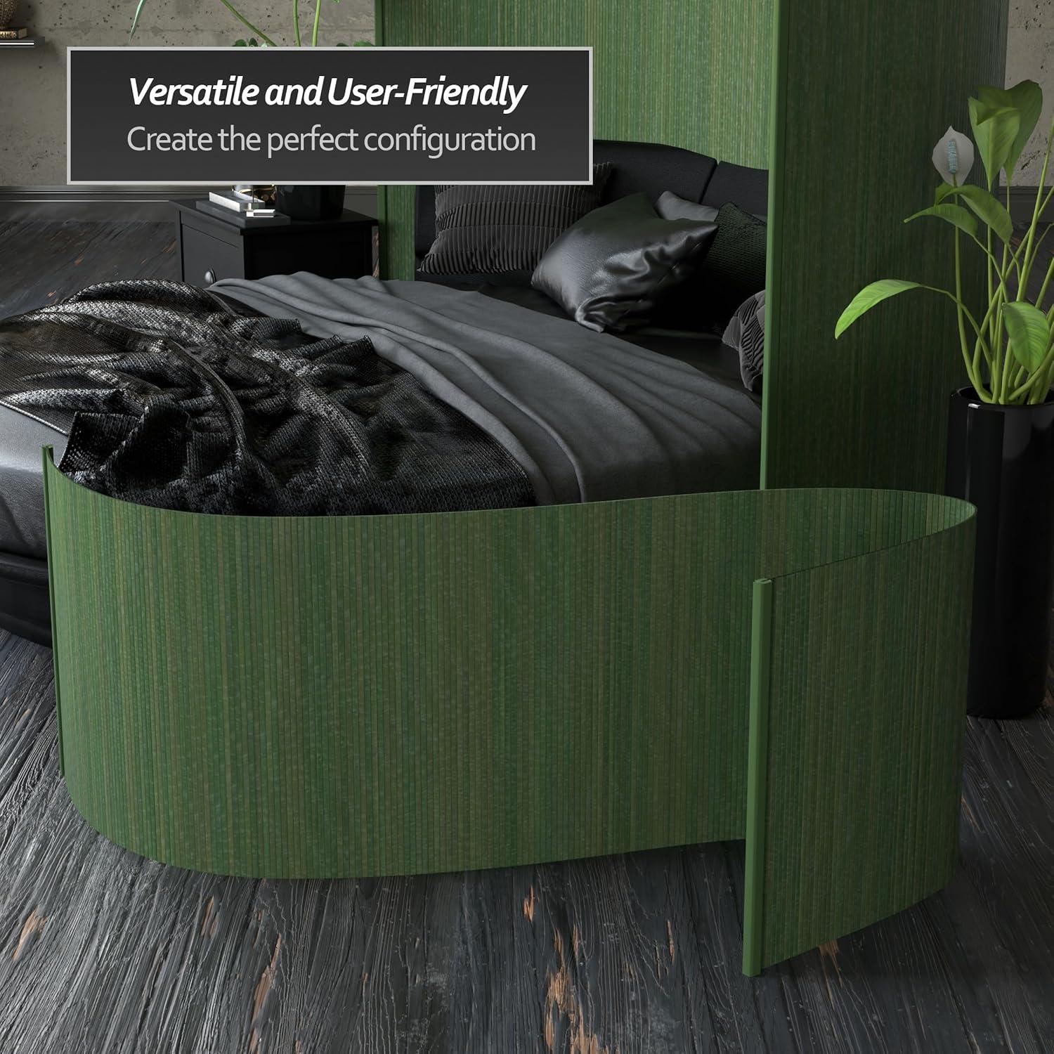 2 ft. Short Bamboo Wave Screen - Distressed Green