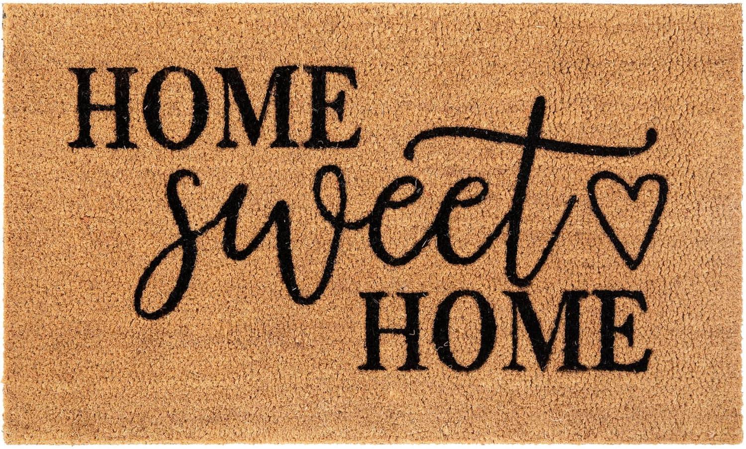 Flash Furniture Harbold 18" x 30" Indoor/Outdoor Coir Doormat with Home Sweet Home Message and Non-Slip Backing