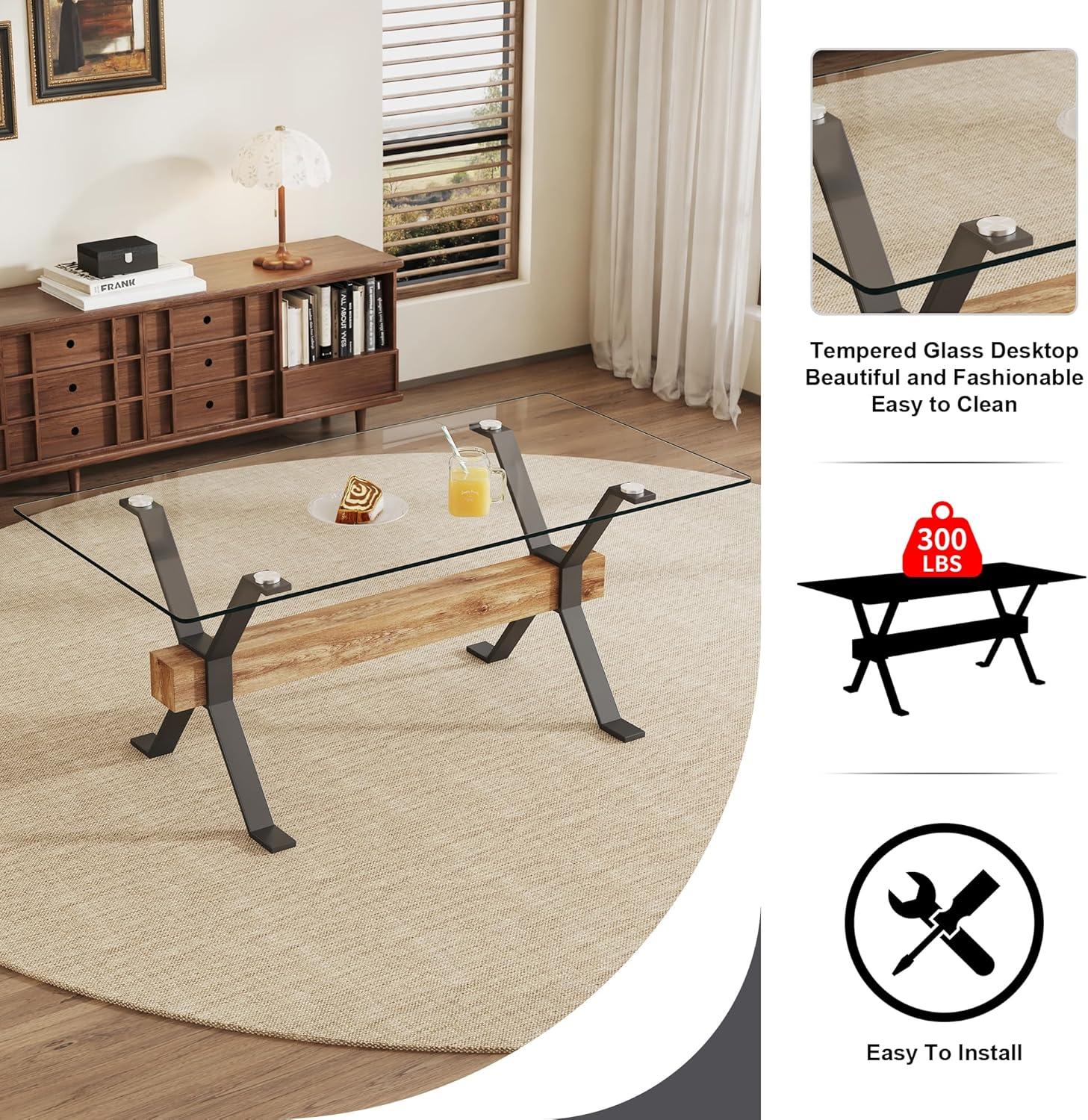 Ivy Bronx 7-Piece Glass Top Dining Table Sets | Wayfair