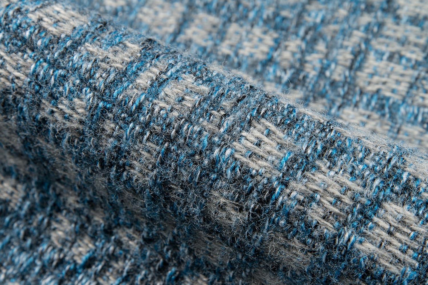 2'x3' Como Indoor/Outdoor Gael Blue Accent Rug - Momeni: Geometric Small Area Rug, Contemporary, All-Weather Design