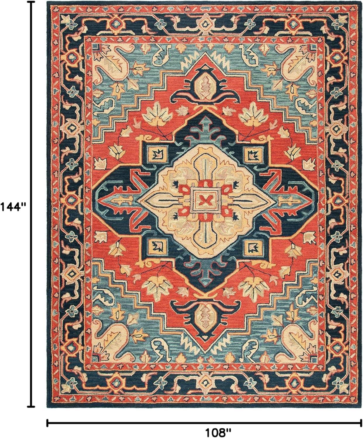 Heritage HG920 Hand Loomed Area Rug - Beige/Grey - 8'9"x11'9" - Safavieh.