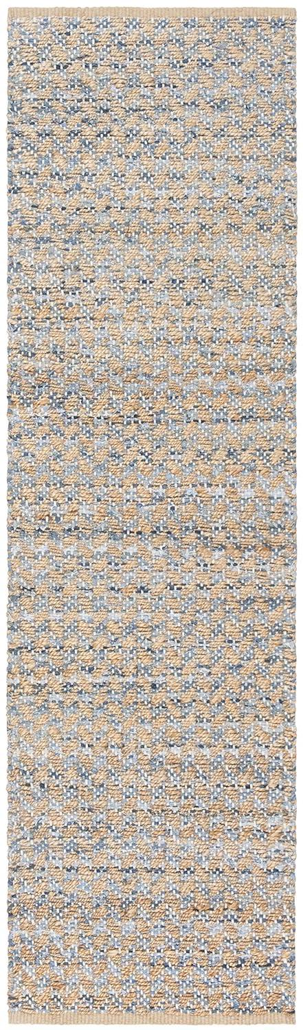 Cape Cod CAP305 Hand Woven Runner Rug - Blue/Natural - 2'3"x10' - Safavieh.