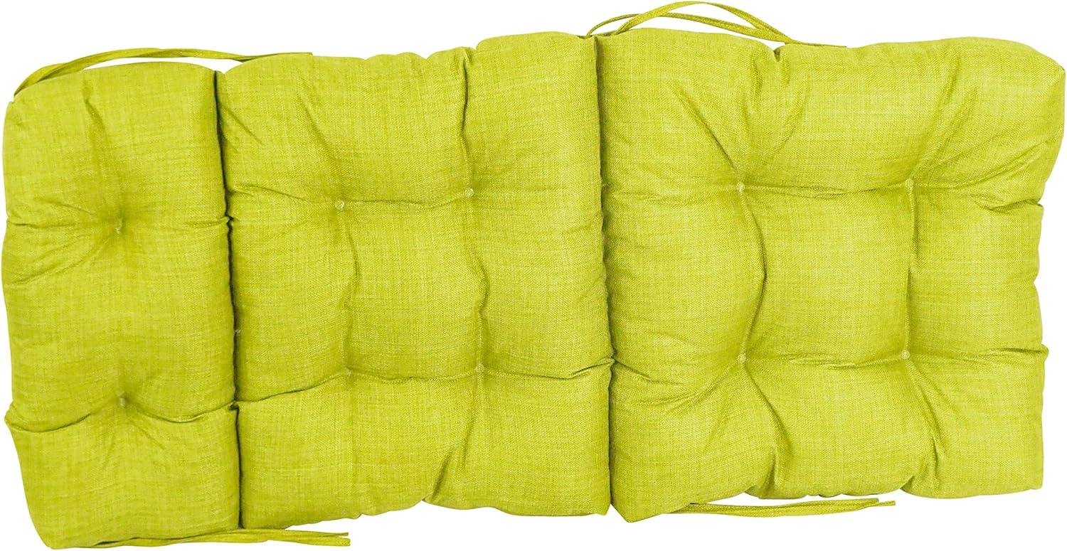 Blazing Needles 20-inch by 42-inch Spun Polyester Solid Outdoor Tufted Chair Cushion