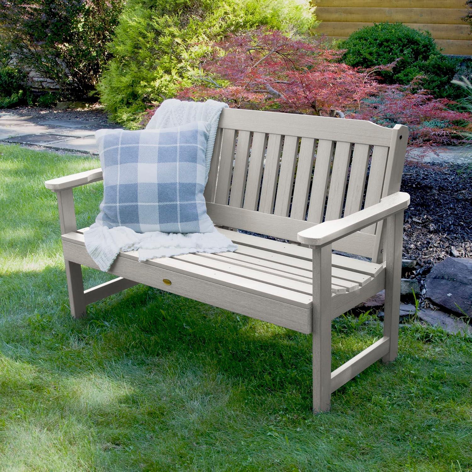 highwood Lehigh 4-foot Eco-friendly Synthetic Wood Garden Bench Harbor Gray