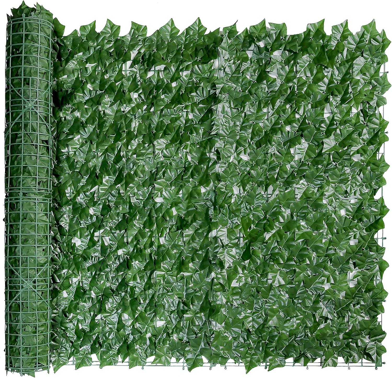 Green 40x120 Inch Artificial Ivy Privacy Fence Screen