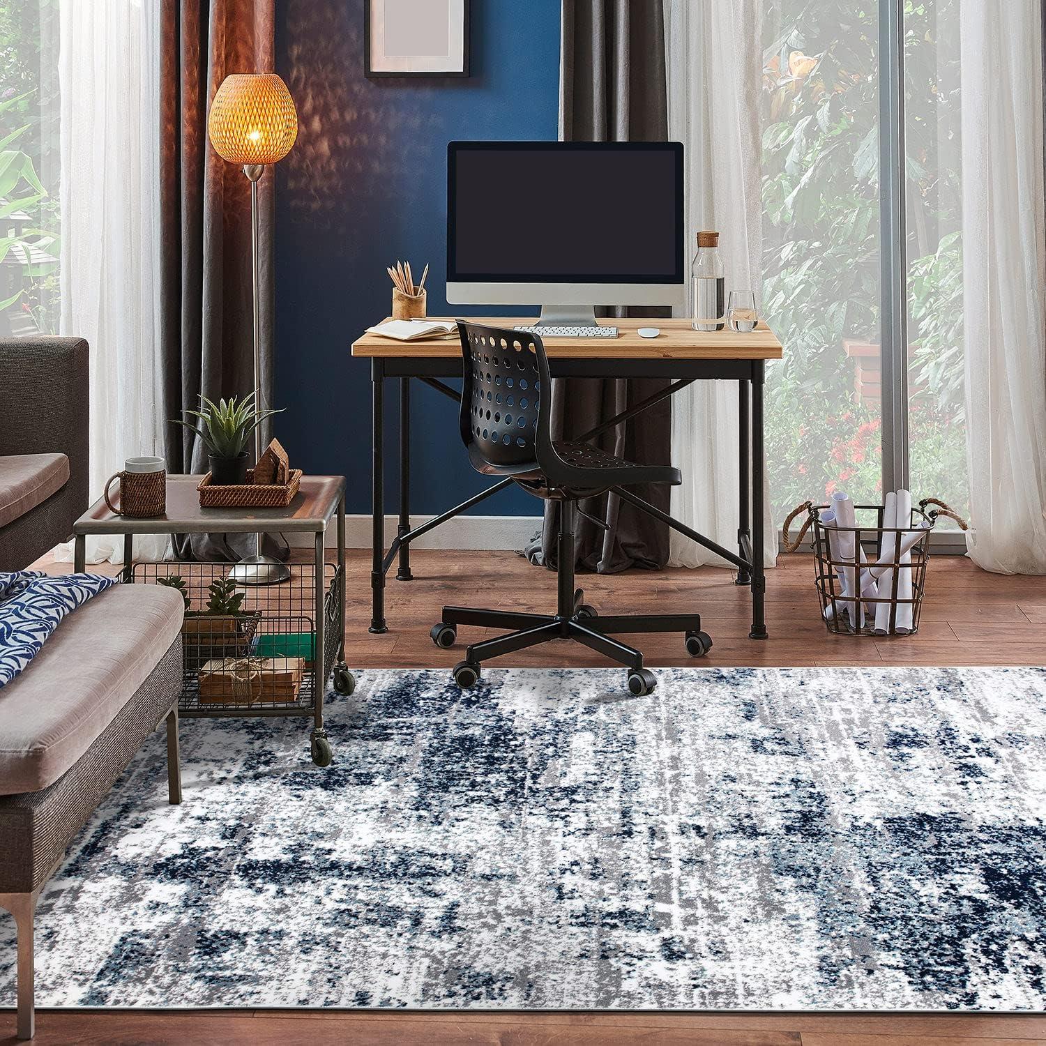 World Rug Gallery Distressed Abstract Area Rug