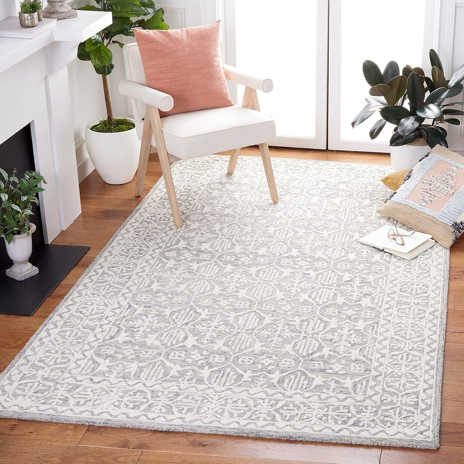Metro MET903 Hand Tufted Indoor Accent Rug - Dark Pink/Ivory - 3'x5' - Safavieh