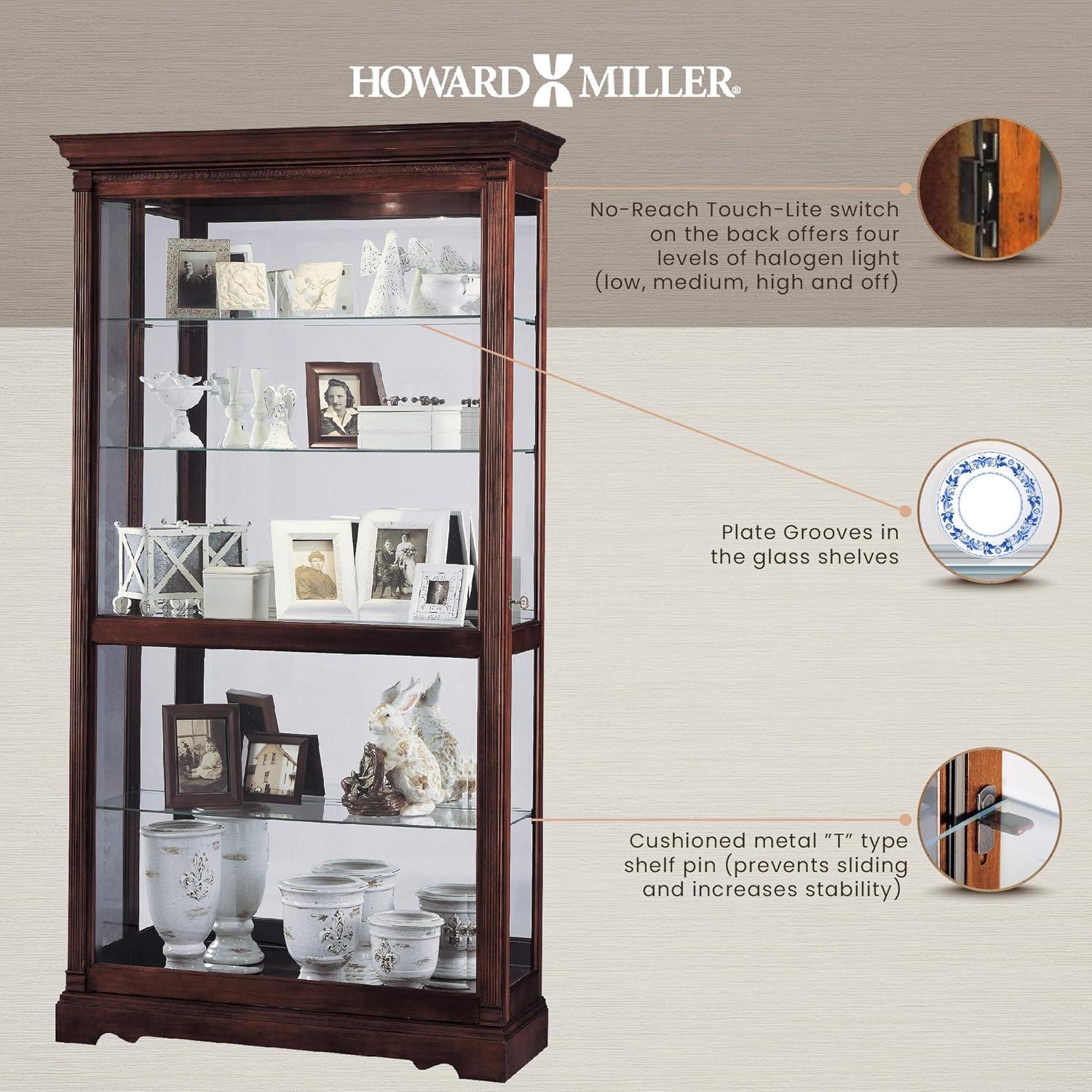 Howard Miller 680337 Dublin Curio Cabinet 680337 Windsor Cherry