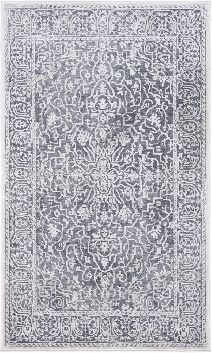 Reflection RFT670 Power Loomed Indoor Accent Rug - Dark Grey/Cream - 3'x5' - Safavieh.