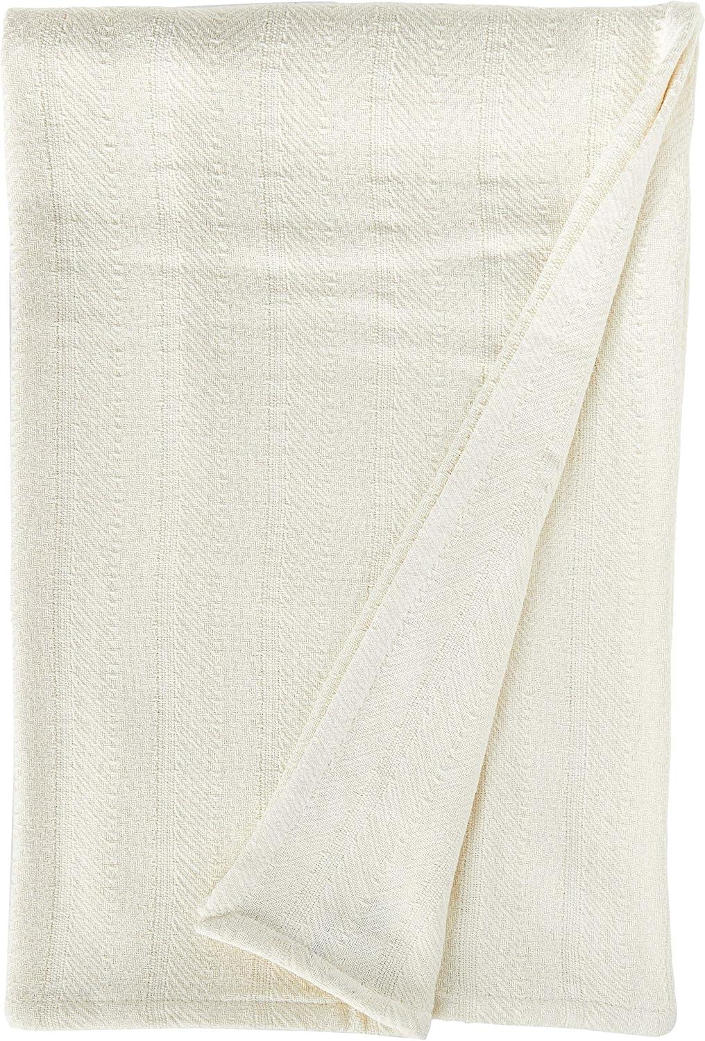 Eddie Bauer Herringbone Cotton Reversible Blanket