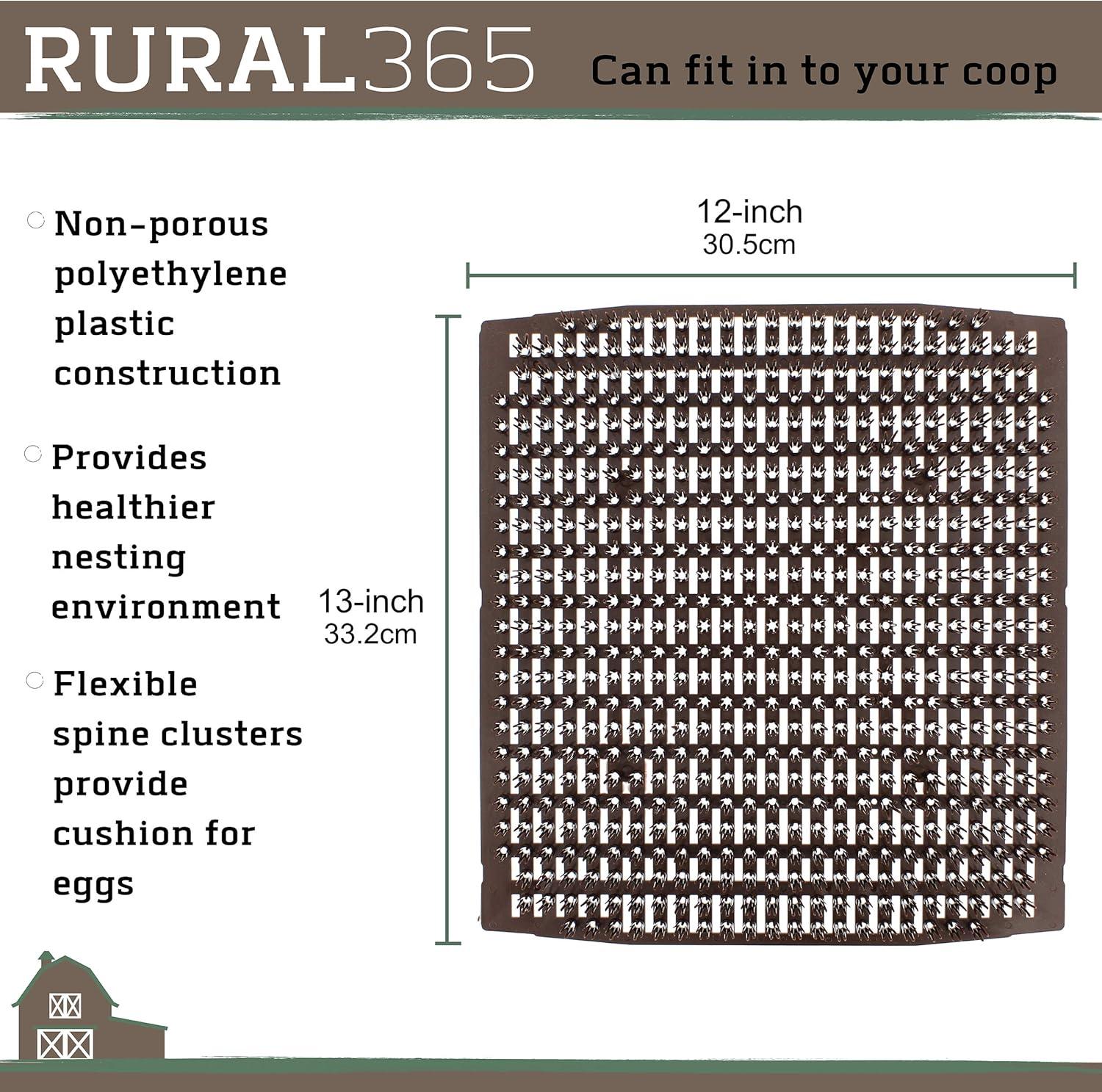 Rural365 Nesting Boxes Chicken Bed Liners - 6pk Washable Chicken Nesting Pads