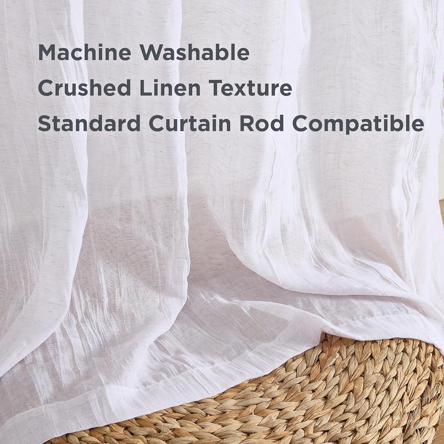 Solid Semi-Sheer Curtain Panels (Set of 2)