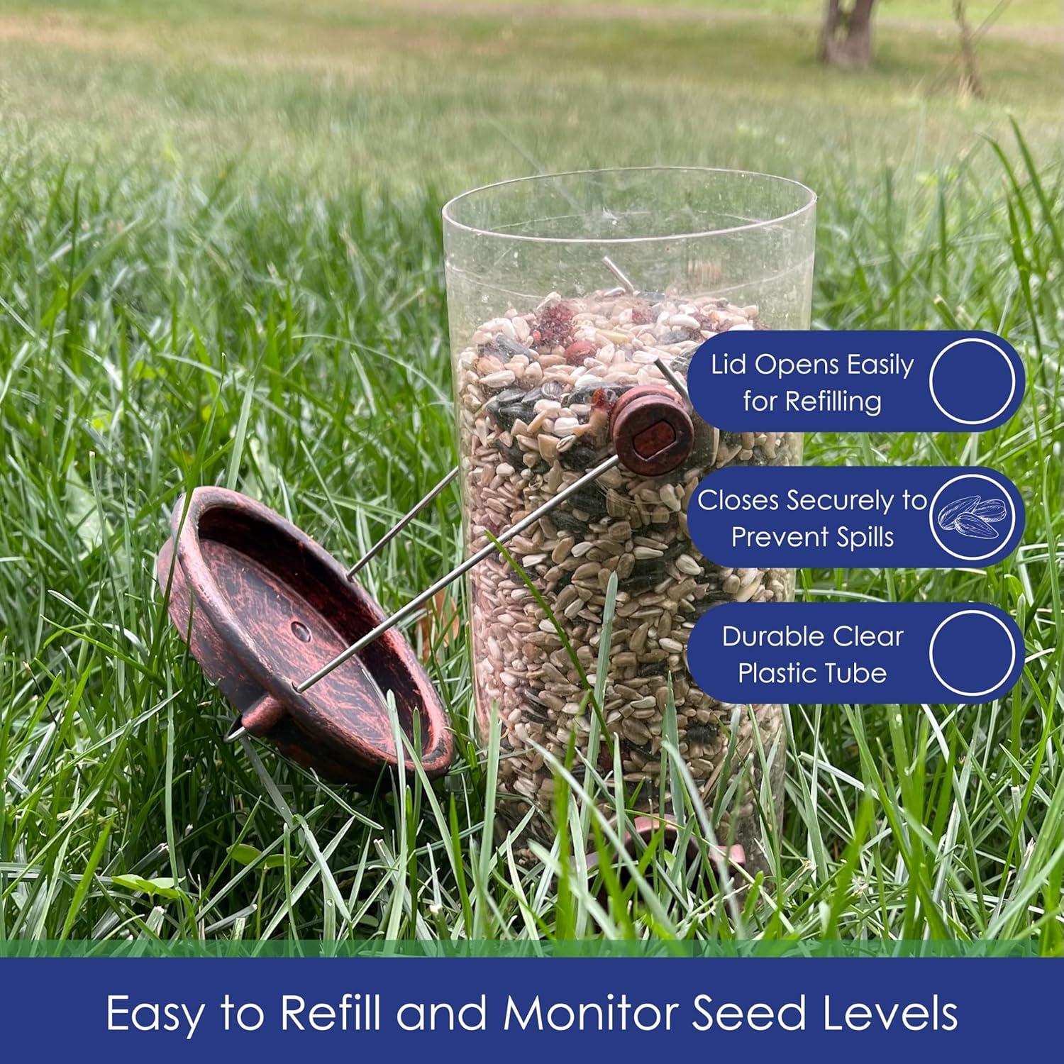 Clear Acrylic Surface Mount Bird Seed Tray with Drainage Holes