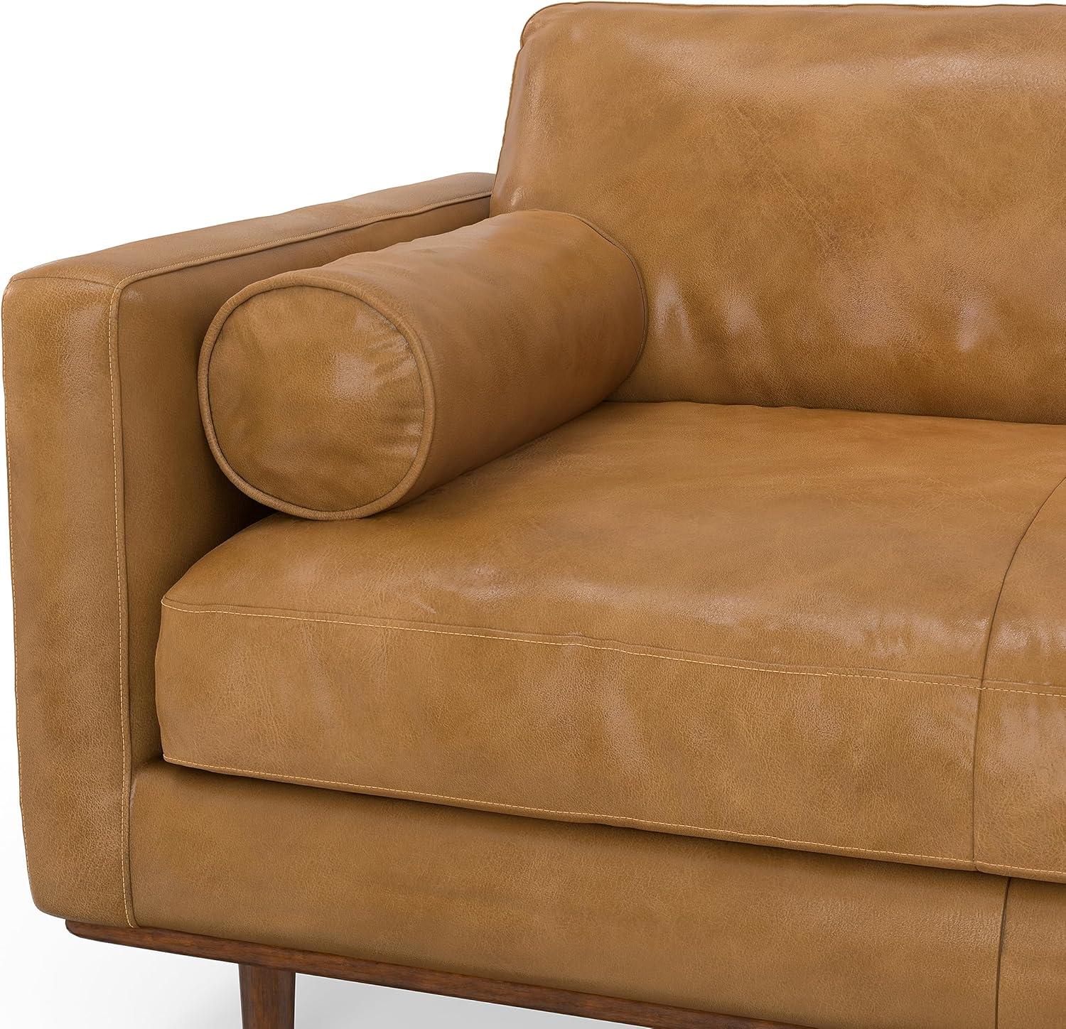 Morrison Sienna Leather Sectional Sofa with Pillow-top Arm