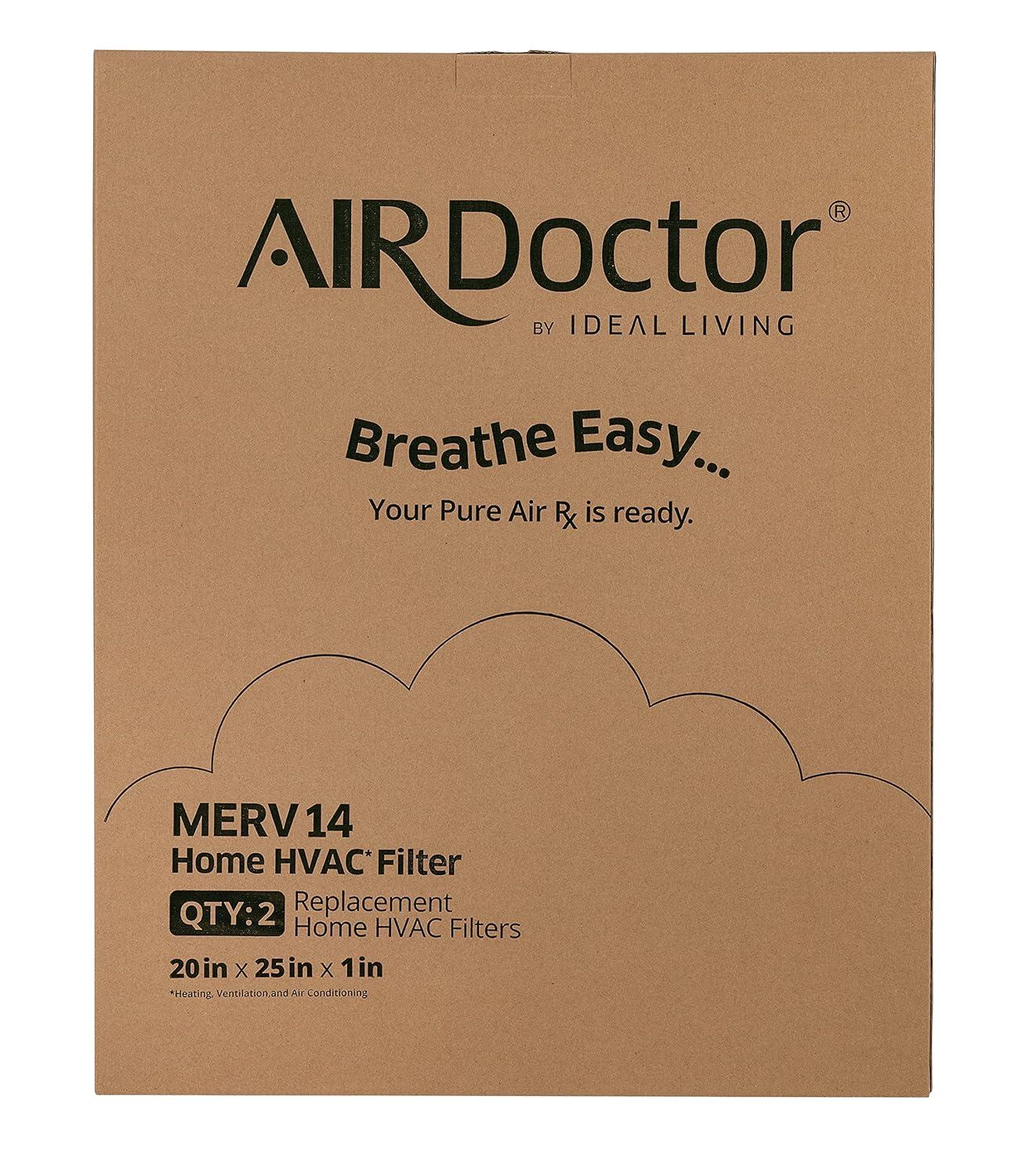 AirDoctor MERV 14 HVAC Tamaño de Filtro Plisado, 20x25x1, Captura el 96% de los Contaminantes 1-3 Micras de Tamaño