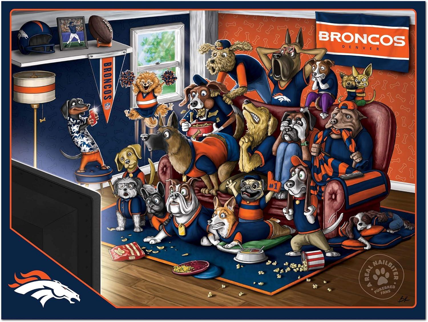 YouTheFan NFL Denver Broncos Purebred Fans Nailbiter Puzzle - 500 PC