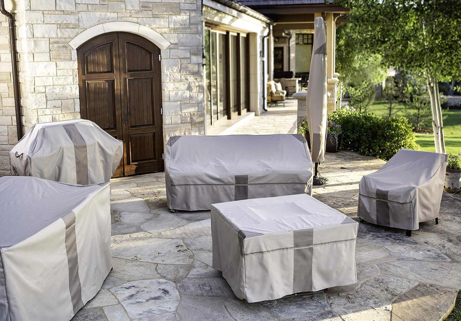 Modern Leisure Monterey 73 in. Outdoor Patio Grill Cover, 73"L x 25"W x 44.5"H, Beige