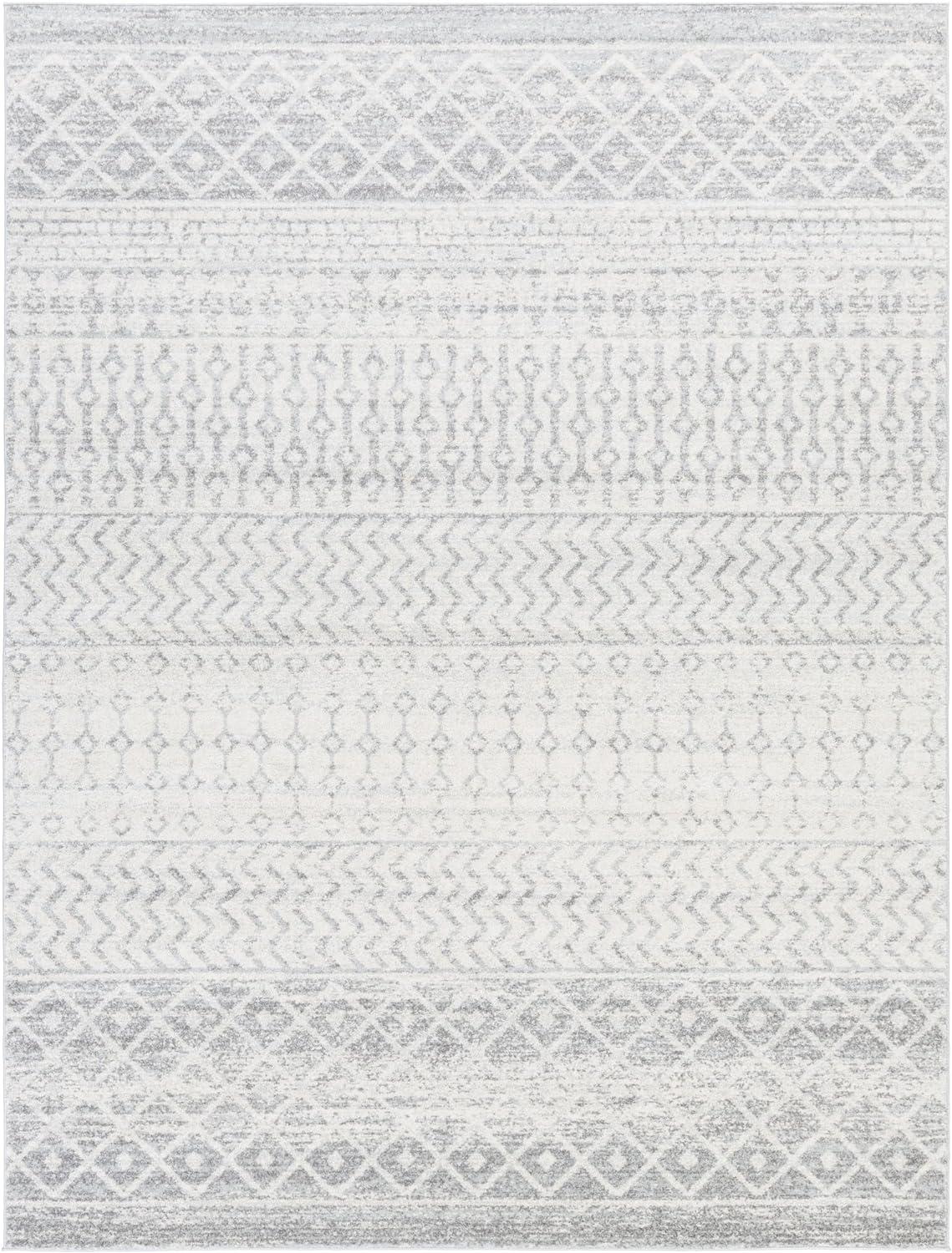 Livabliss Elaziz Boho Moroccan Area Rug,7'10" x 10'2",Gray