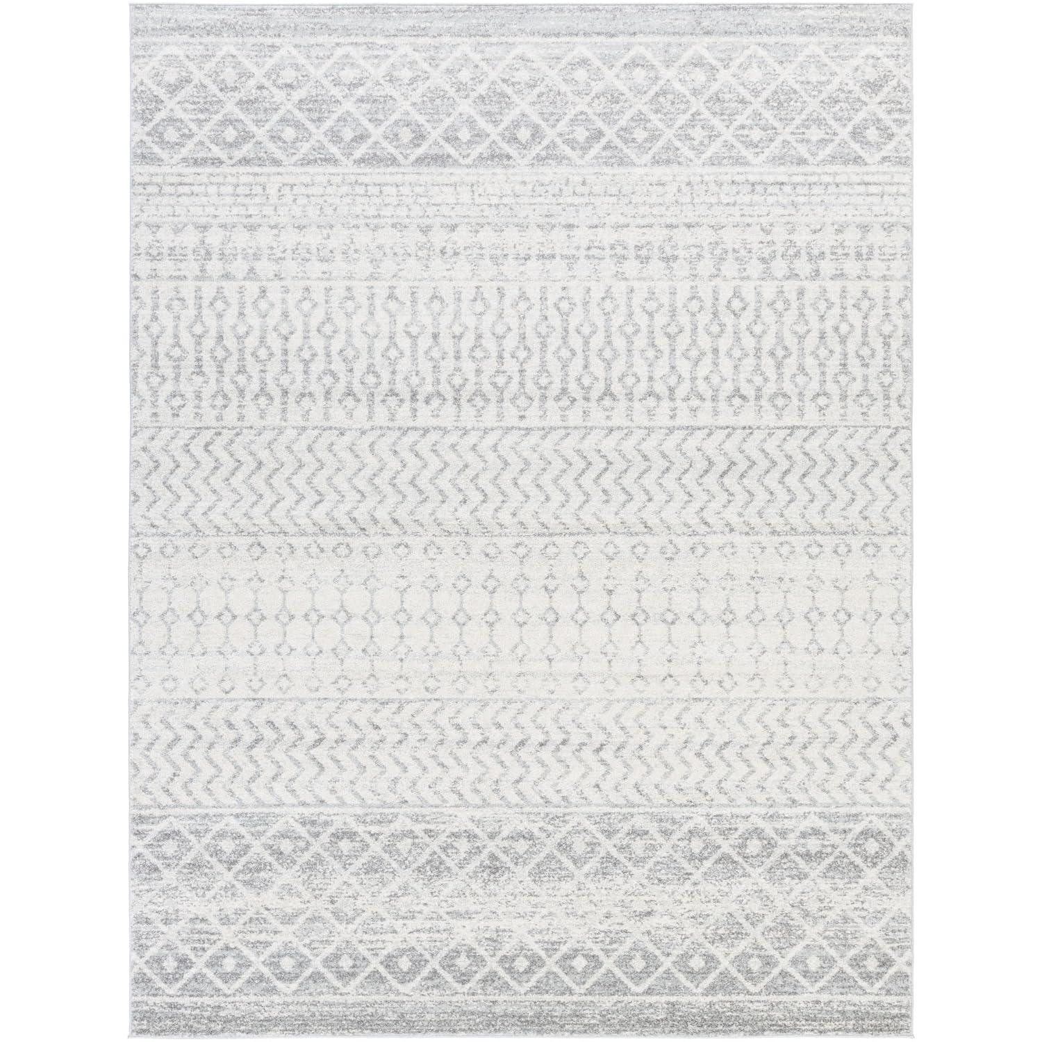 Livabliss Elaziz Boho Moroccan Area Rug,7'10" x 10'2",Gray