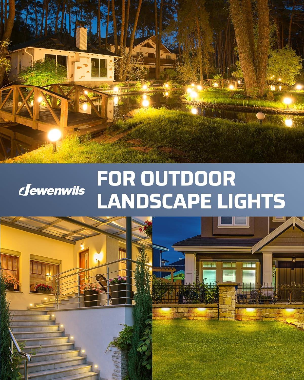 DEWENWILS 60W Low Voltage Transformer with Timer and Photocell Light Sensor, AC 120V to 12V Weatherproof for Outdoor Landscape Lighting