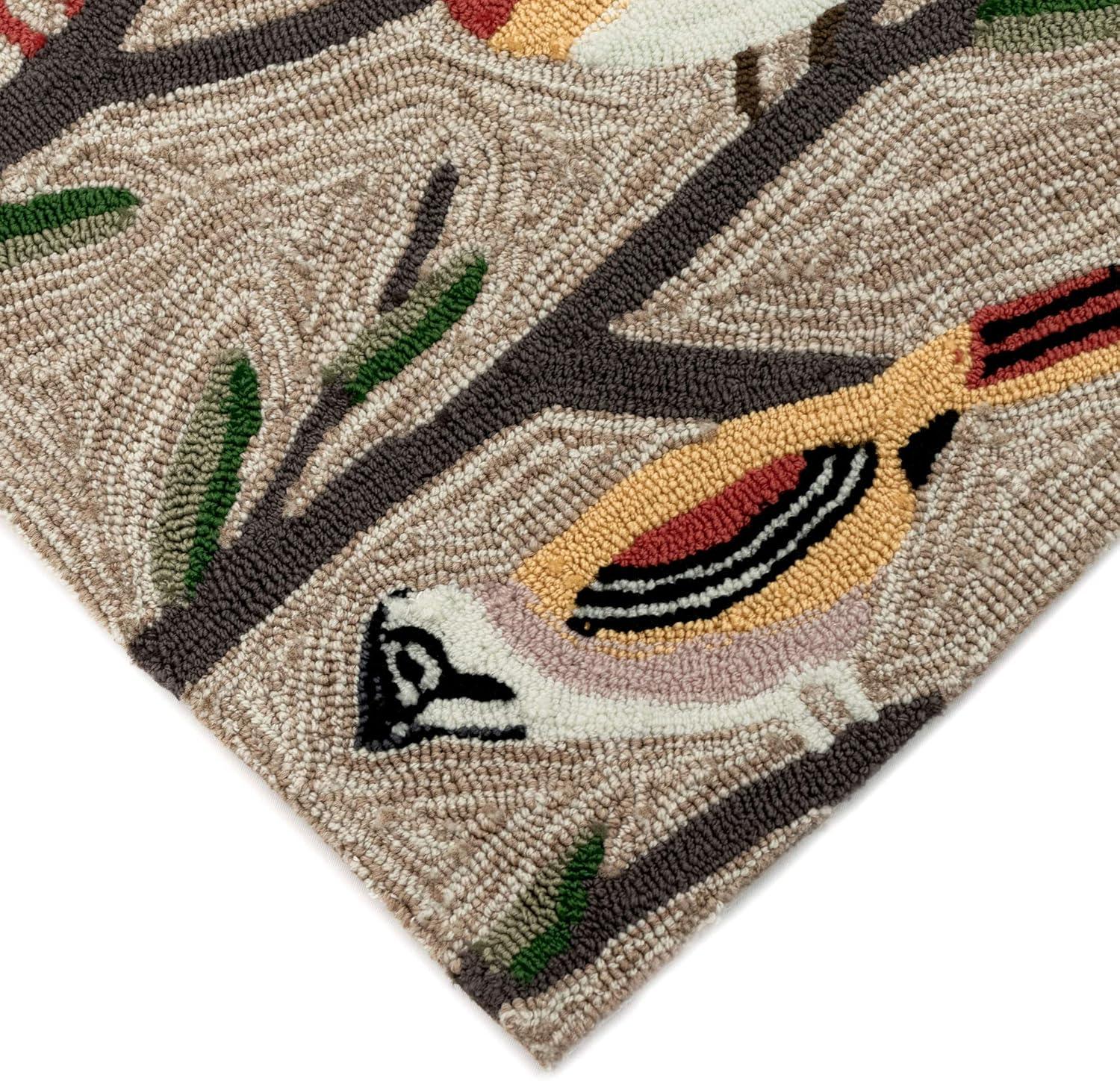 Liora Manne Frontporch Birds Indoor/Outdoor Rug Neutral 2'6" x 4'
