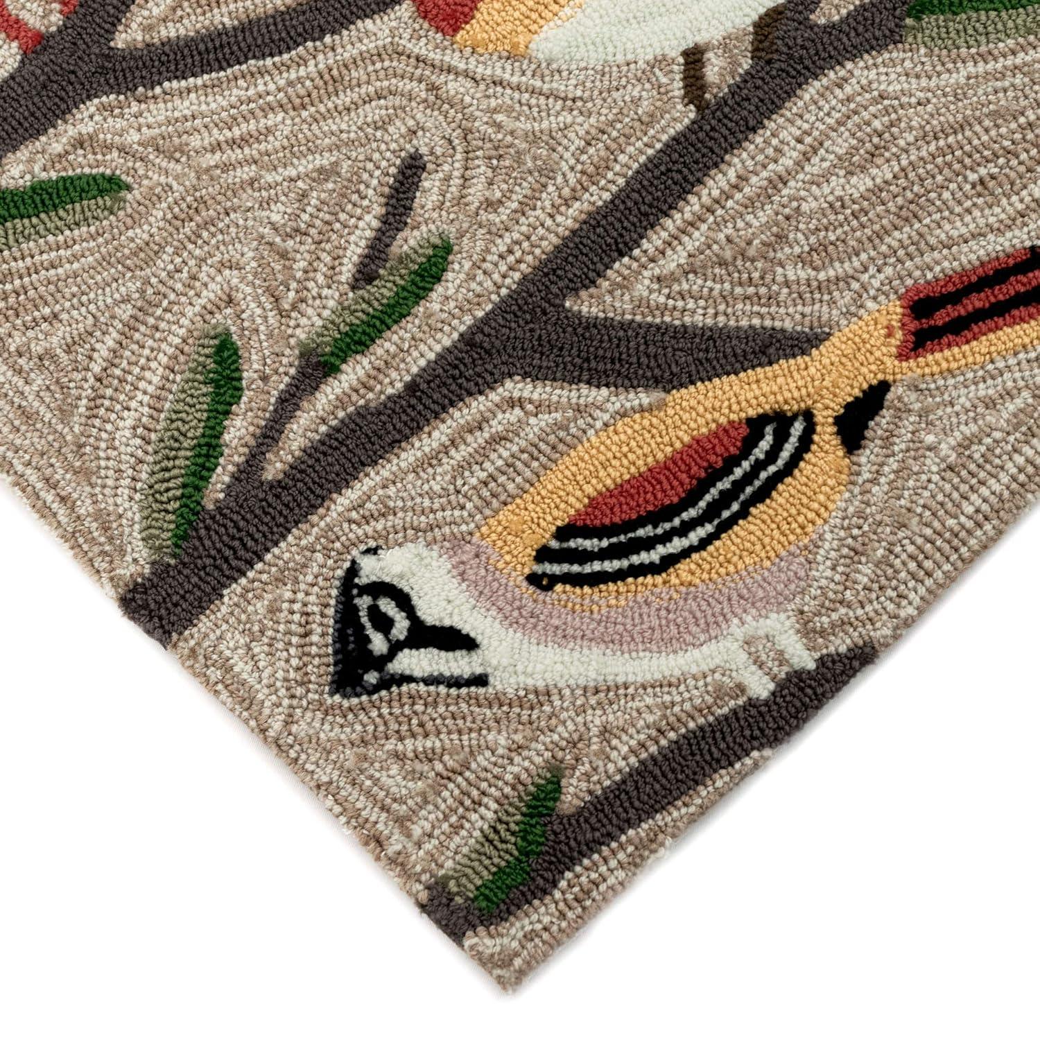 Liora Manne Frontporch Birds Indoor/Outdoor Rug Neutral 2'6" x 4'