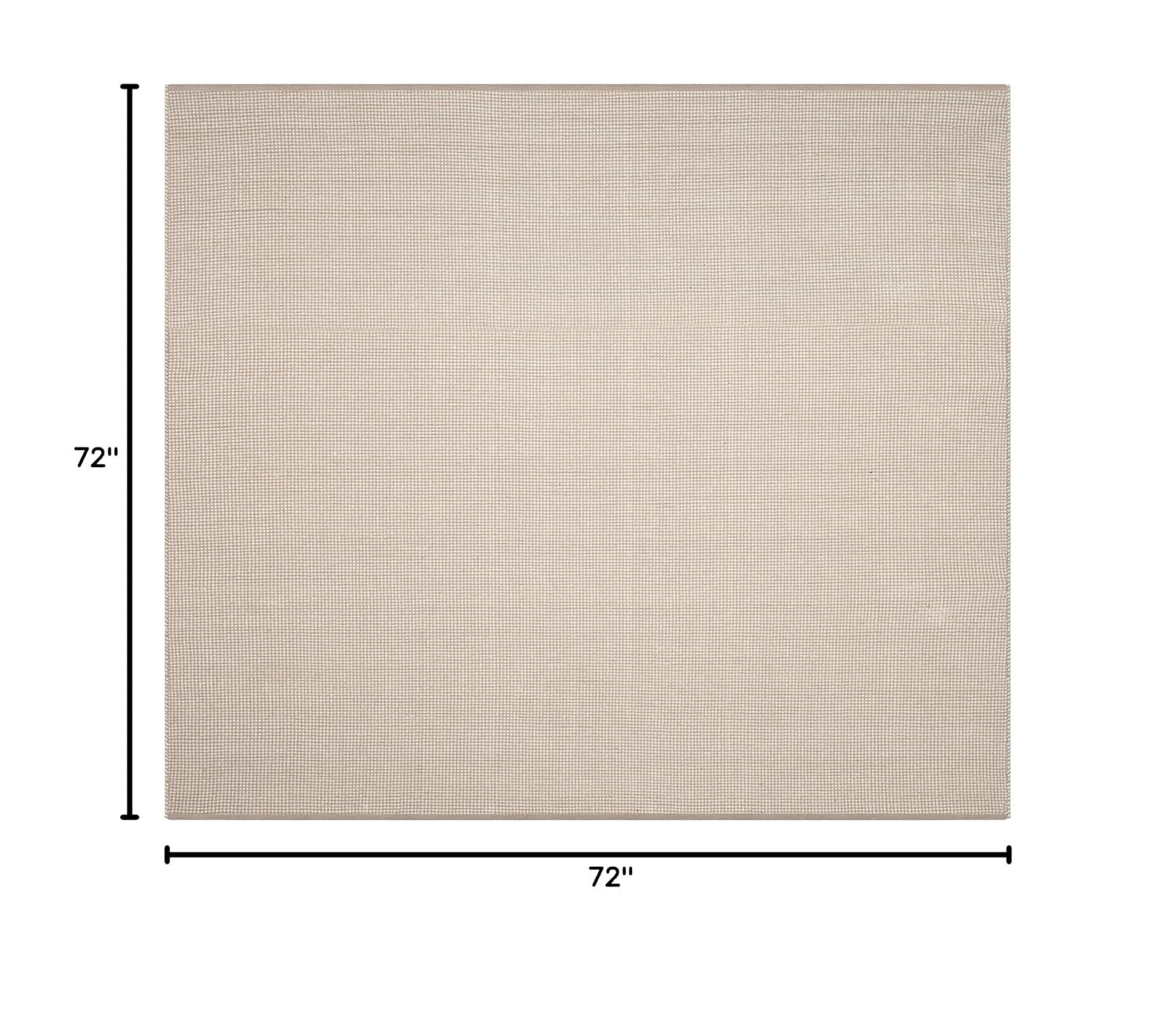 Montauk MTK345 Hand Woven Indoor Area Rug - Ivory/Grey - 6'x6' - Safavieh