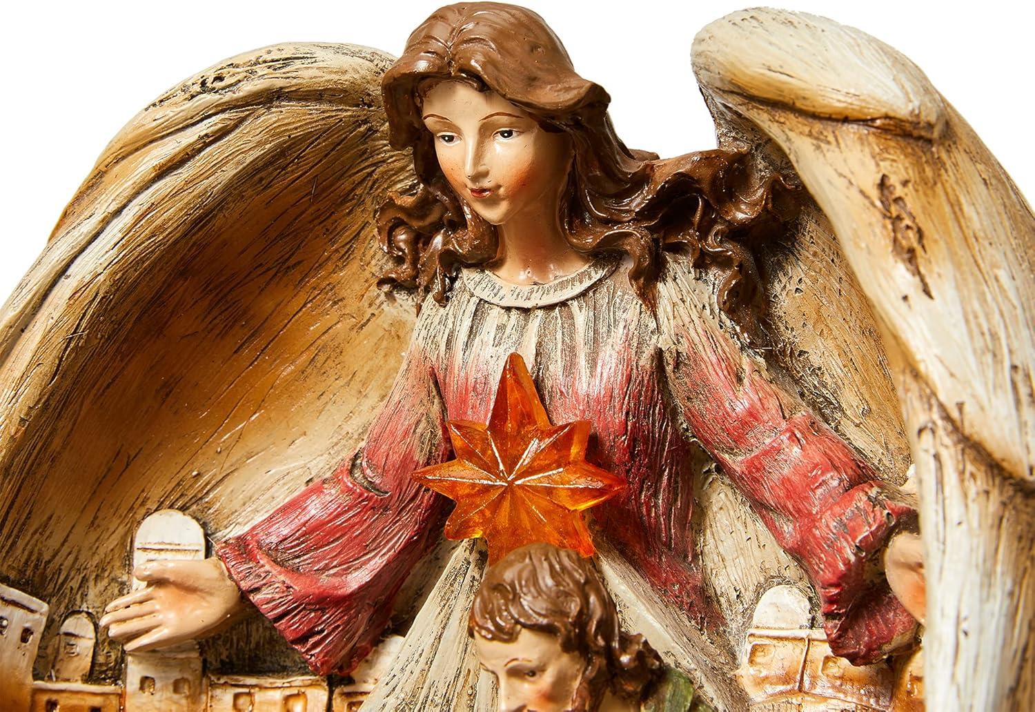 Glitzhome-Glitzhome 12 Piece Resin Nativity Figurine Set