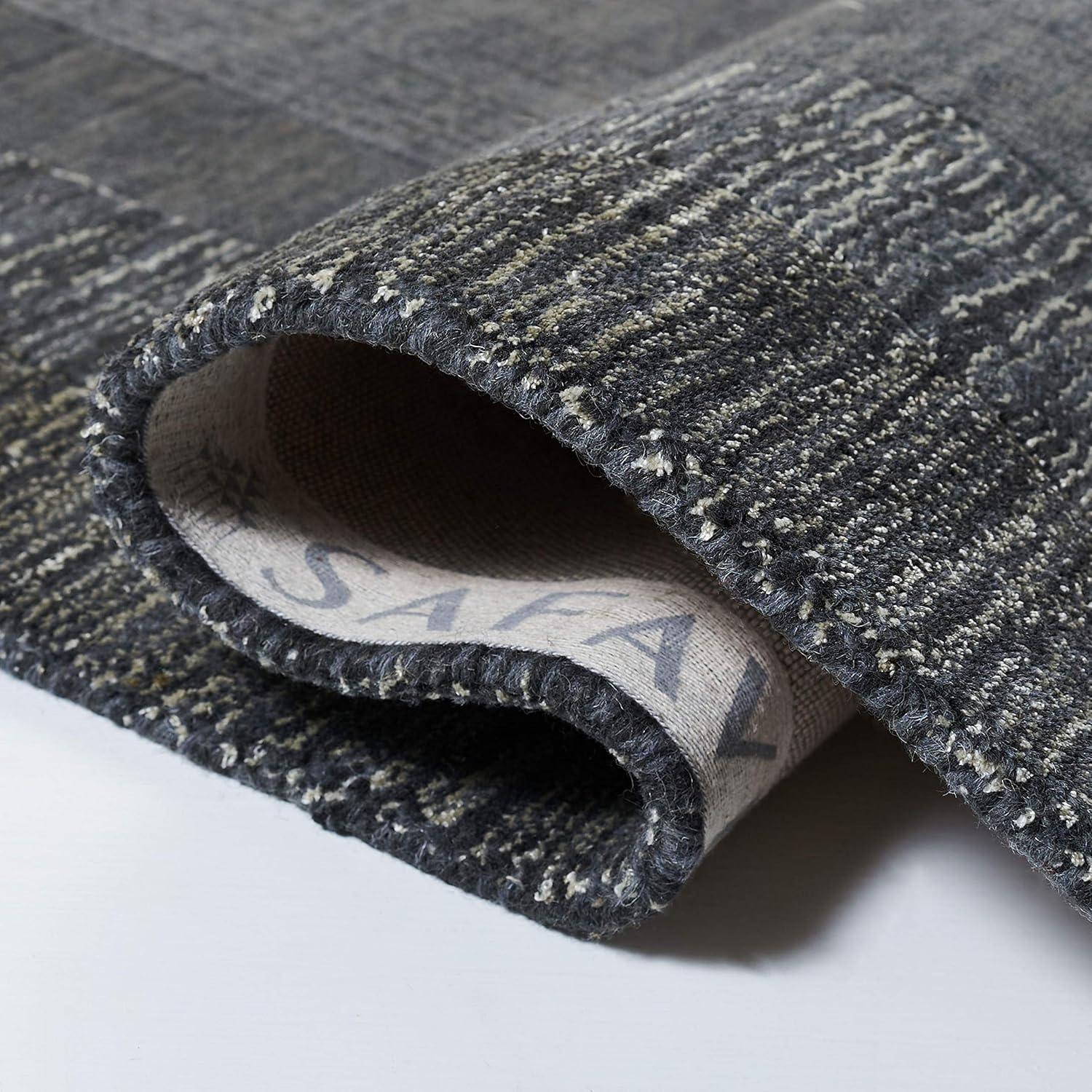 Impressions IM821 Hand Loomed Area Rug - Charcoal/Blue - 7'6"x9'6" - Safavieh