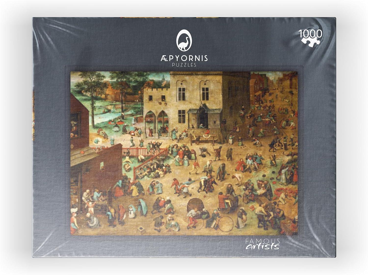 MyPuzzle - Childrens Games 1560 By Pieter Bruegel The Elder - Premium 1000 Piece Jigsaw Puzzle for Adults
