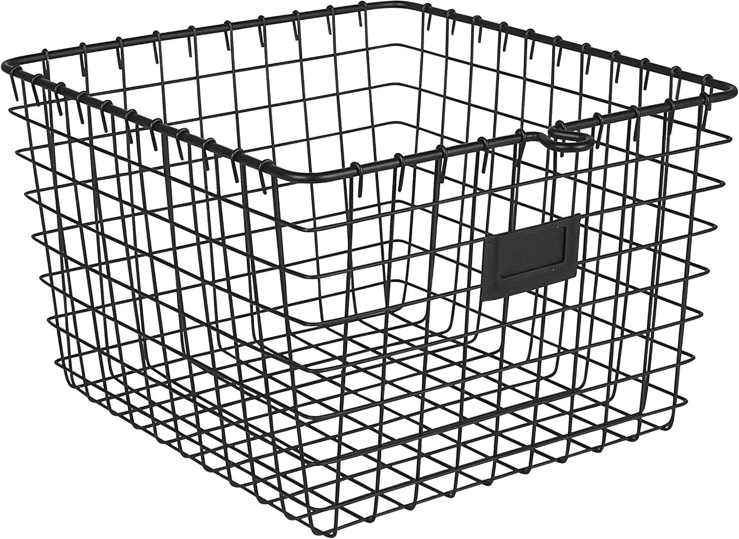 Spectrum Diversified Small Storage Basket Light Silver: Metal Locker Storage & Portable Utility Organizer