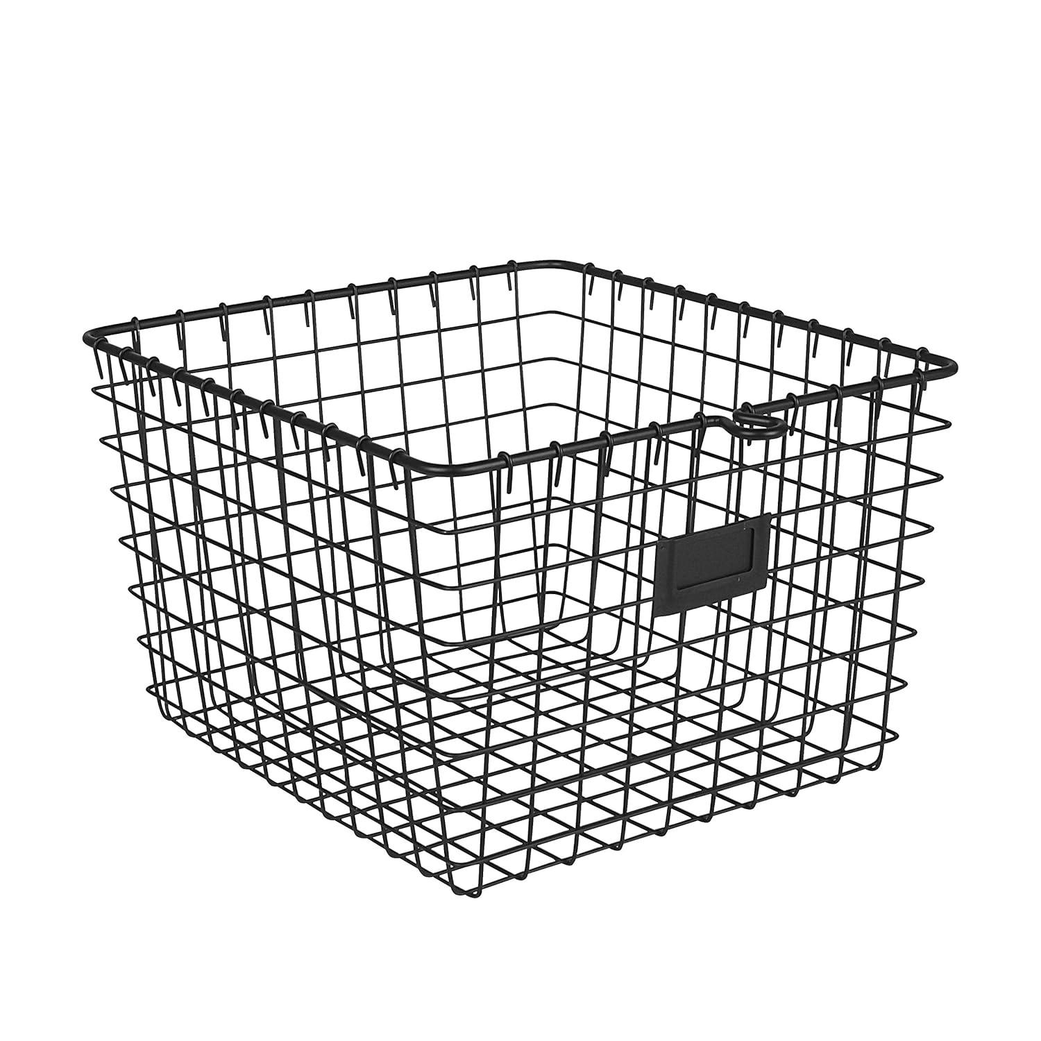 Spectrum Diversified Small Storage Basket Light Silver: Metal Locker Storage & Portable Utility Organizer