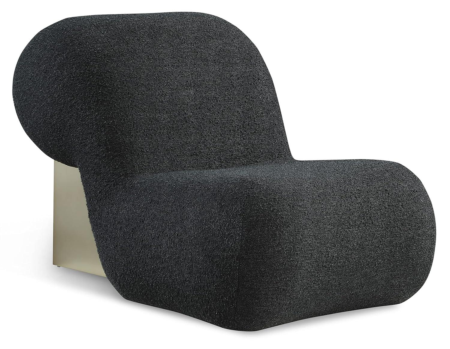 Meridian Furniture Quadra Black Boucle Fabric Accent Chair