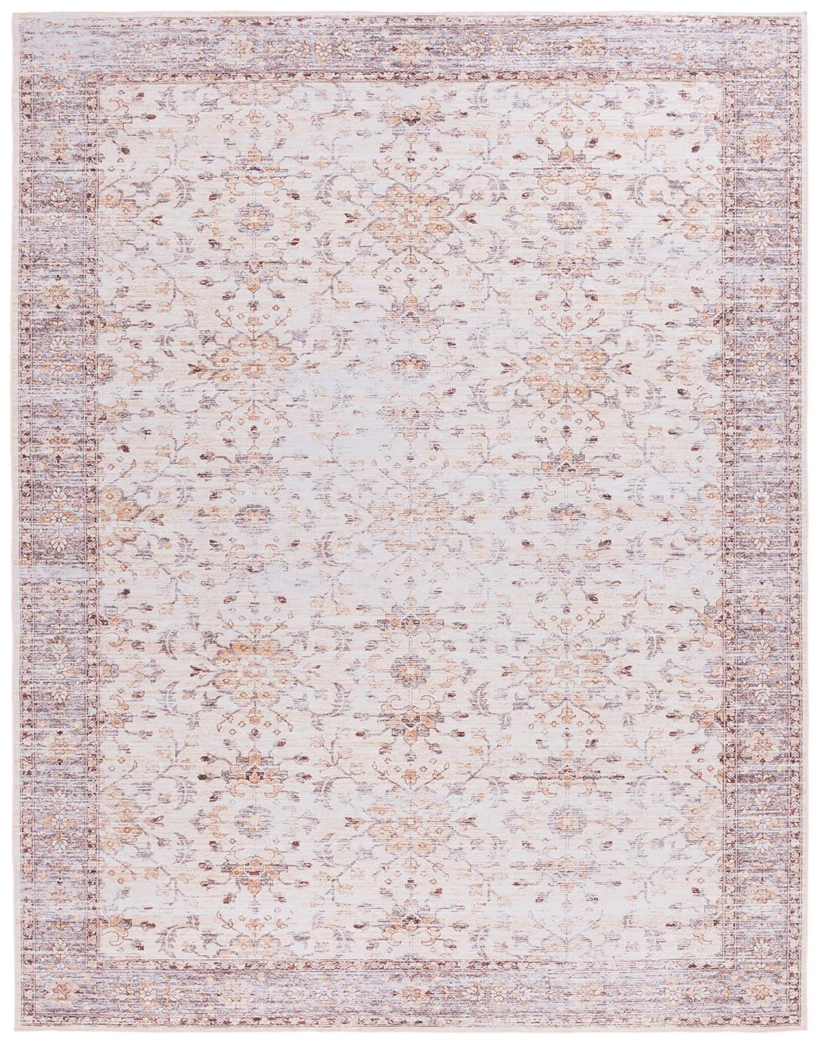 SAFAVIEH Tucson Darion Traditional Machine Washable Area Rug, 9' x 12', Beige/Gold