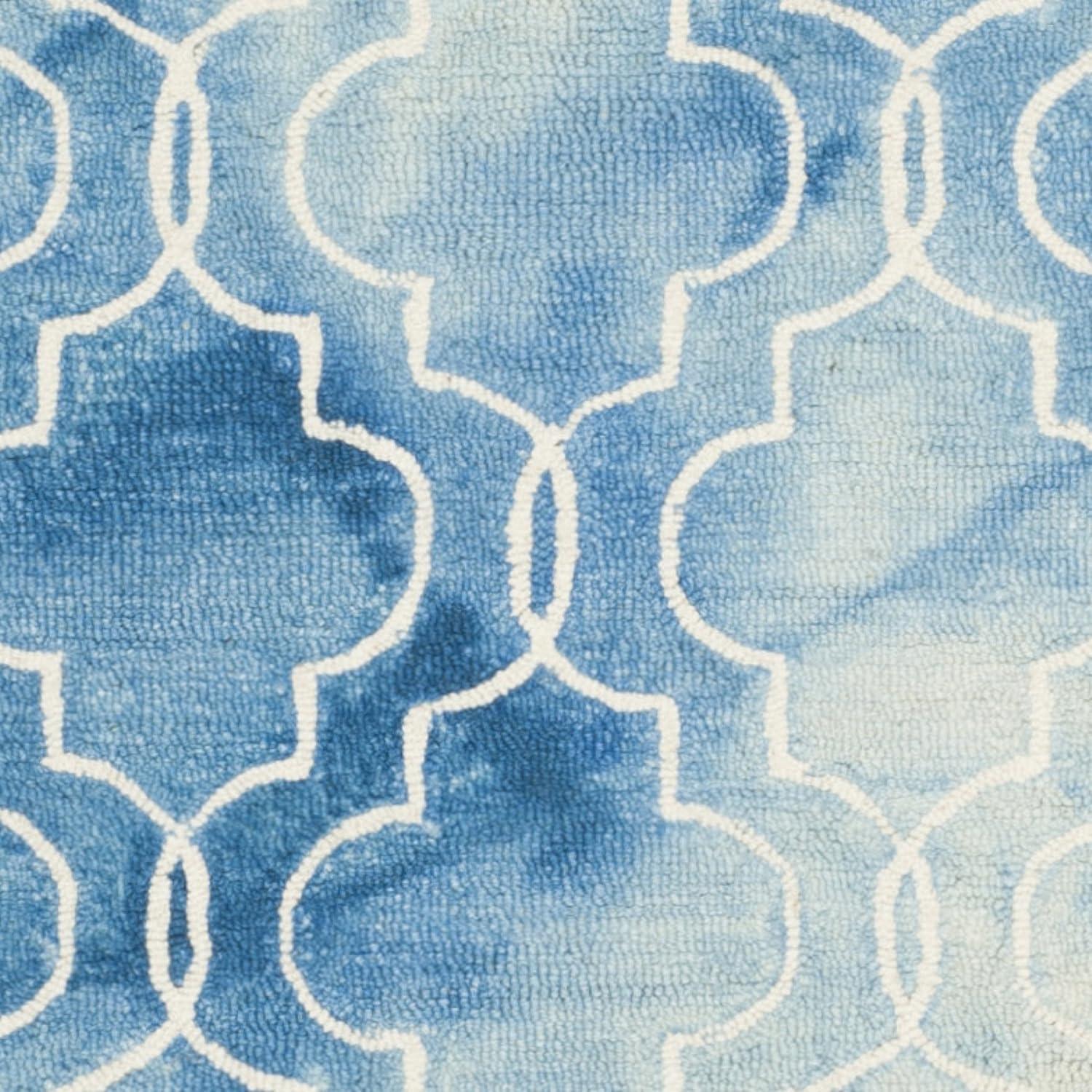 Dip Dye DDY676 Hand Tufted Indoor Area Rug - Blue/Ivory - 6'x9' - Safavieh